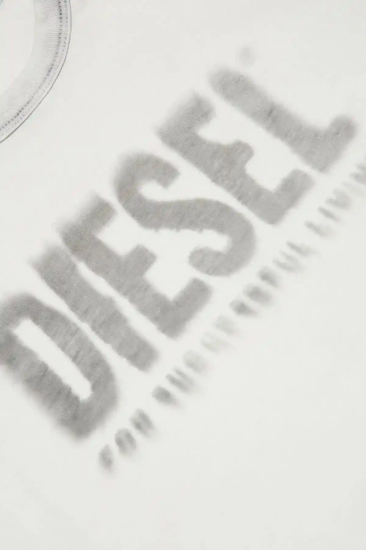 White and Grey Logo T-shirt with faded effect