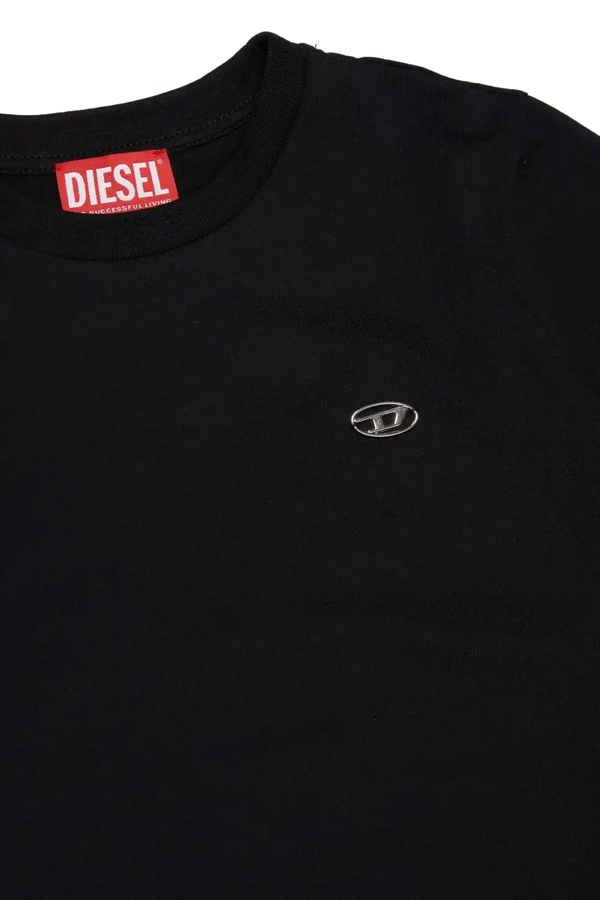 Black T-shirt with logo plaque