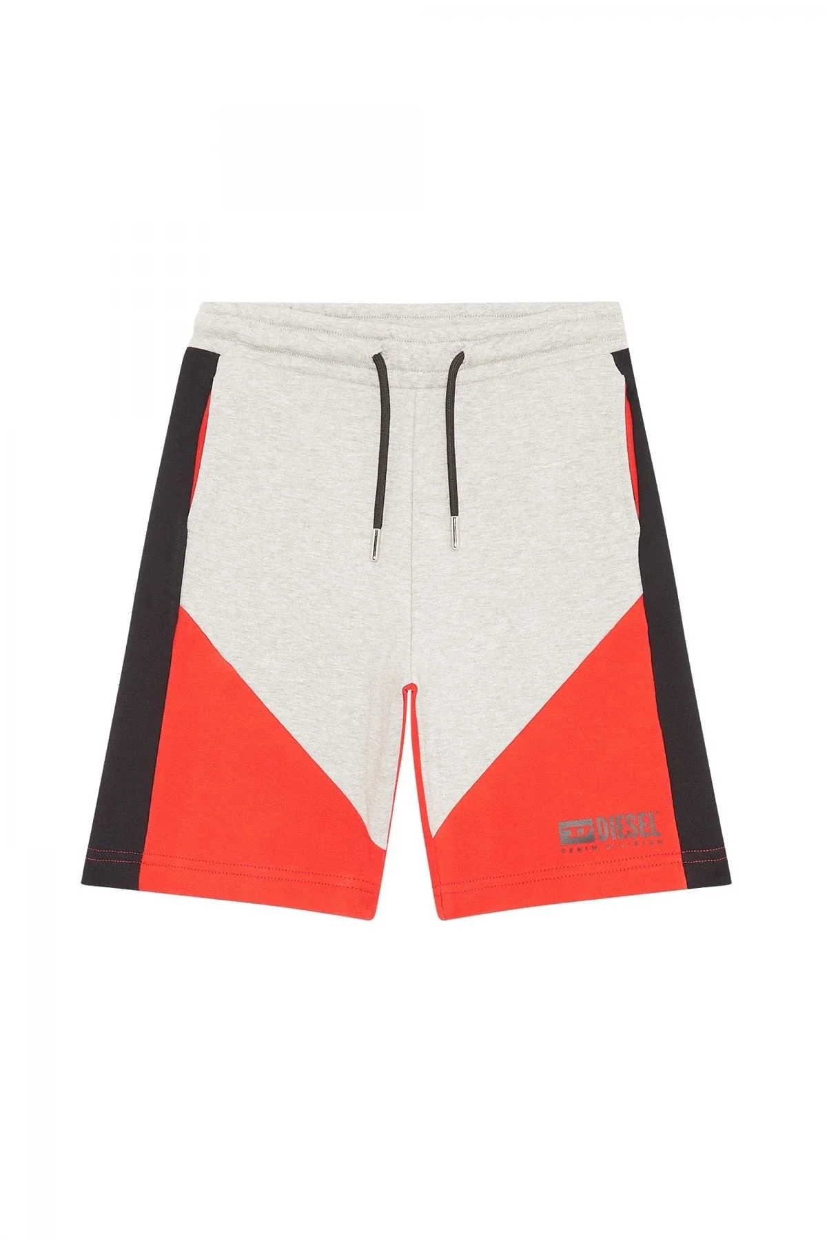Red Sweat shorts with colour block details