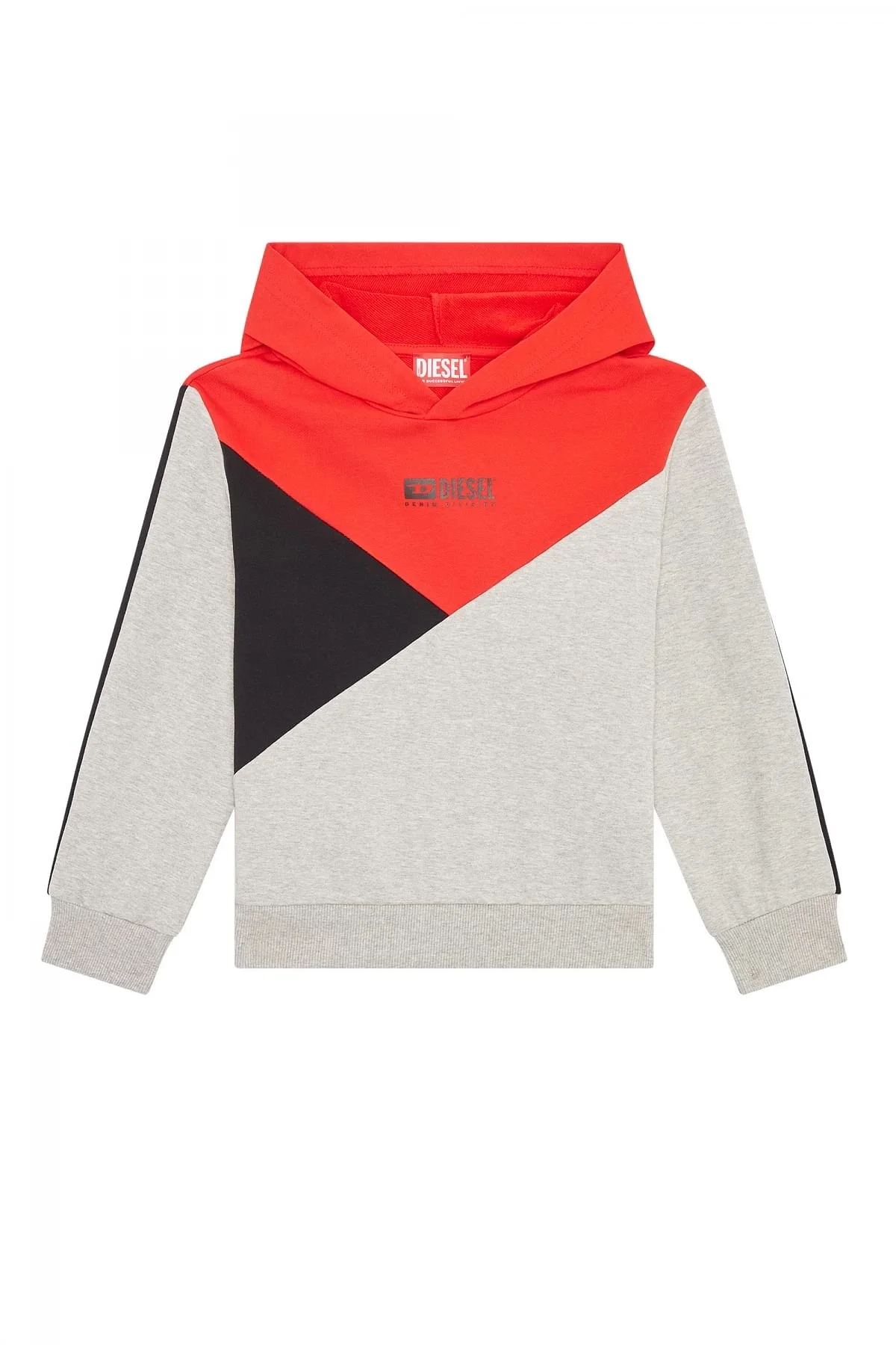 Red Hoodie with colour block details