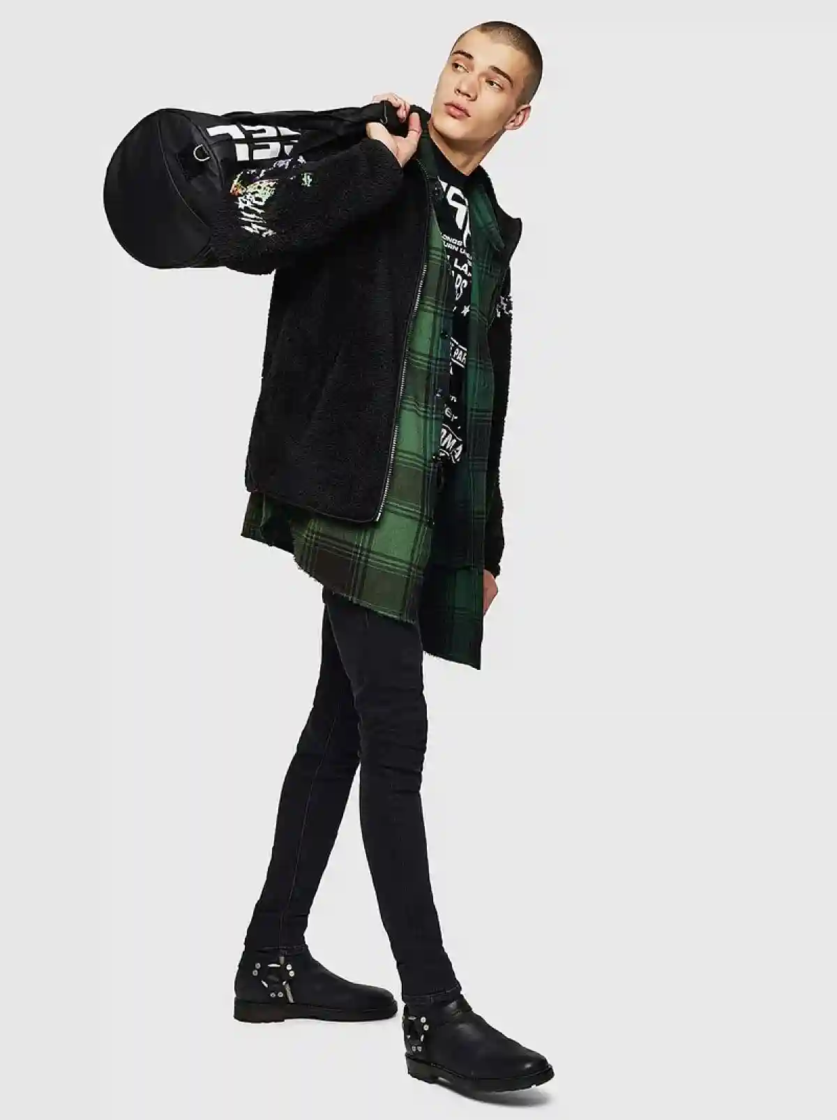 Black Travel bag with logo