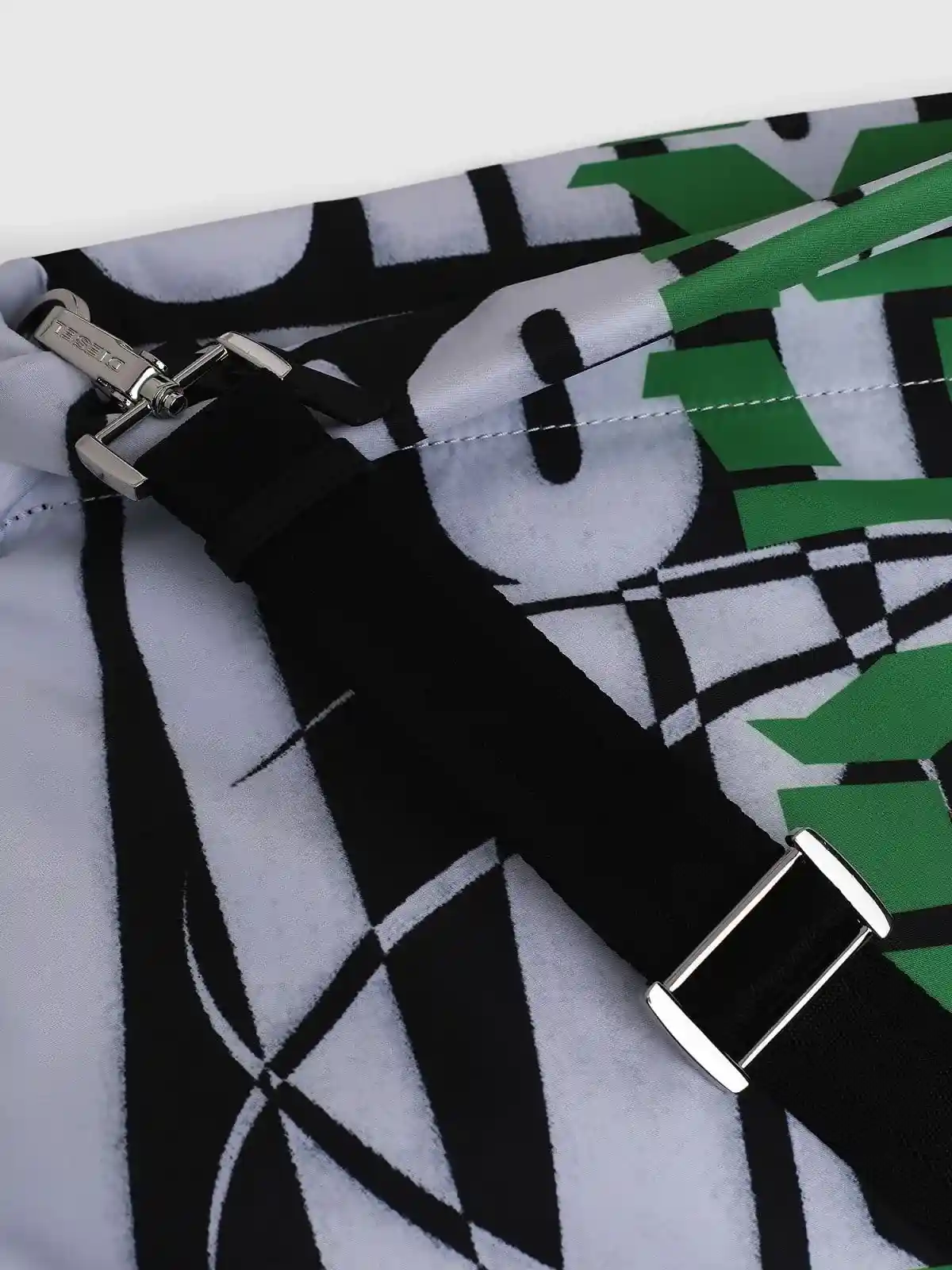 Black Lightweight shopper with print