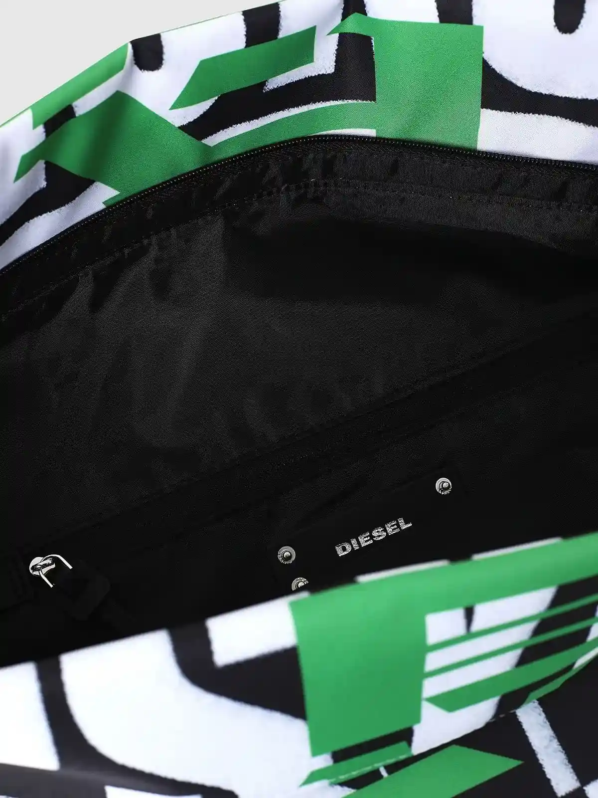Black Lightweight shopper with print