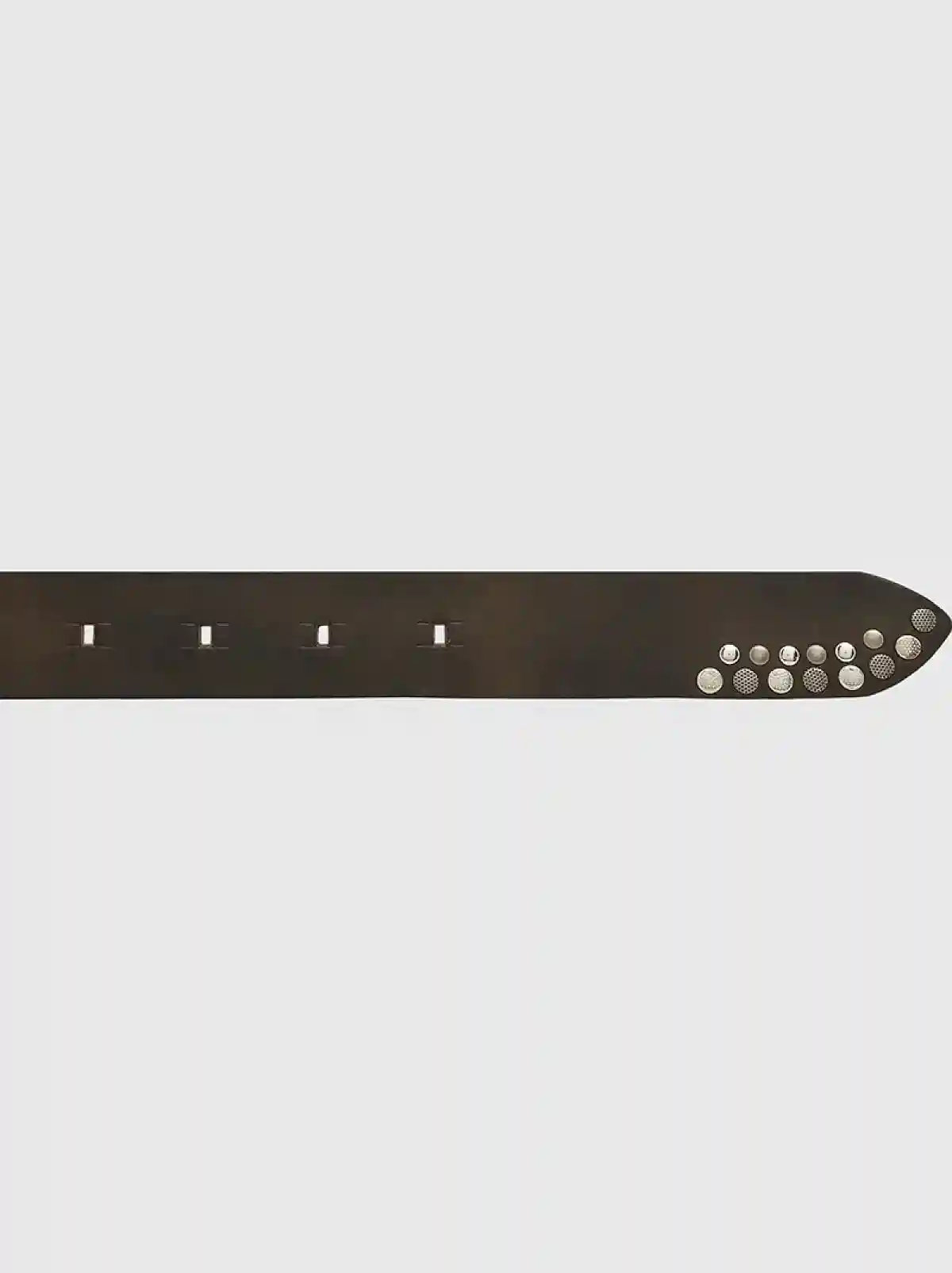 Brown Leather belt with a cluster of metal studs