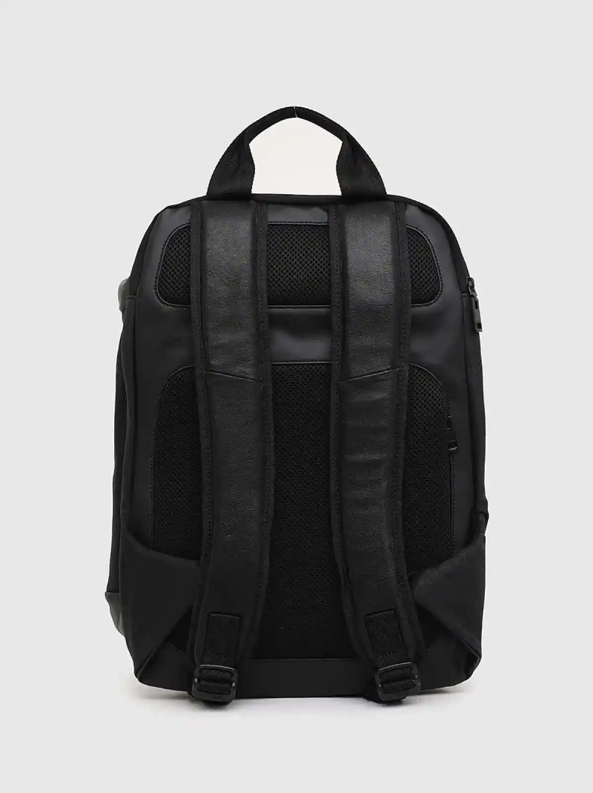 Black Leather backpack with hidden pockets