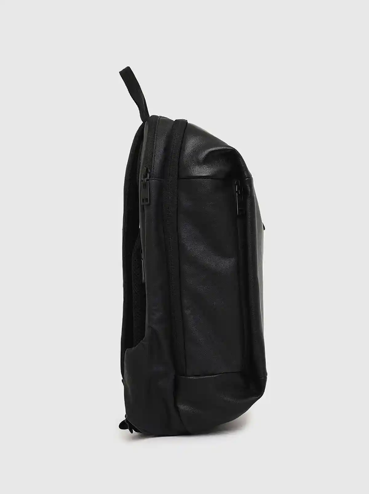 Black Leather backpack with hidden pockets