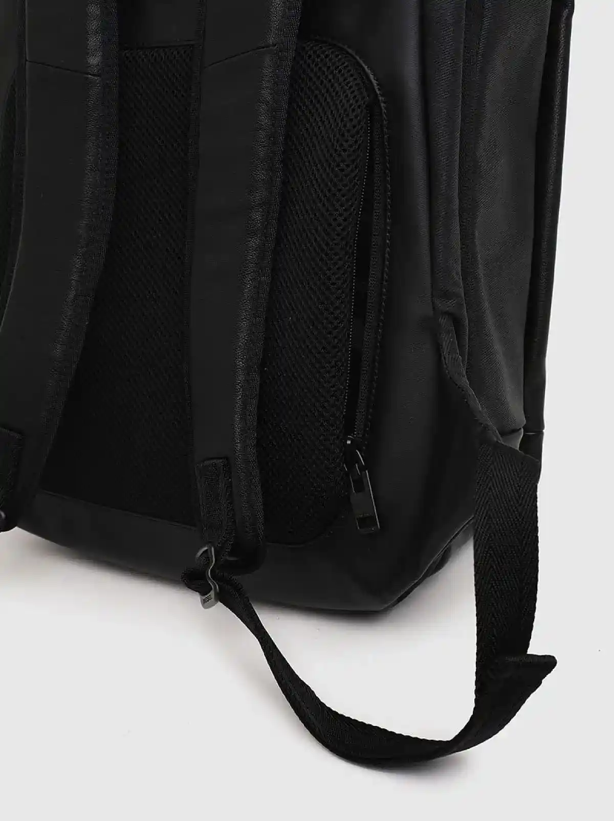 Black Leather backpack with hidden pockets