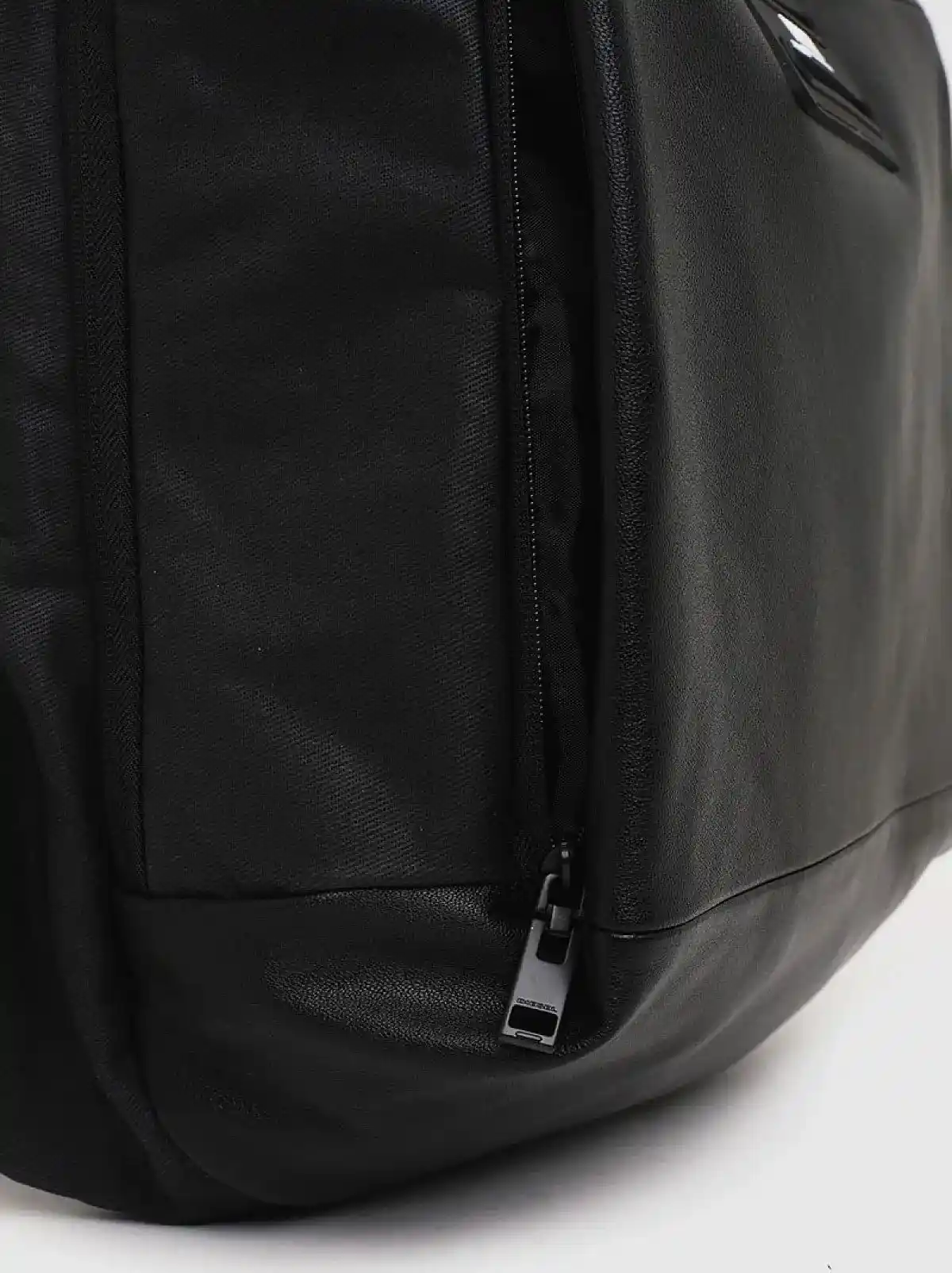 Black Leather backpack with hidden pockets