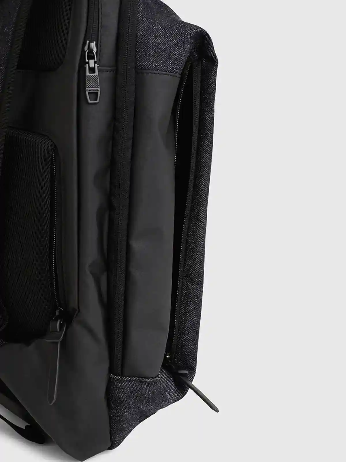 Blue Denim backpack with hidden pockets