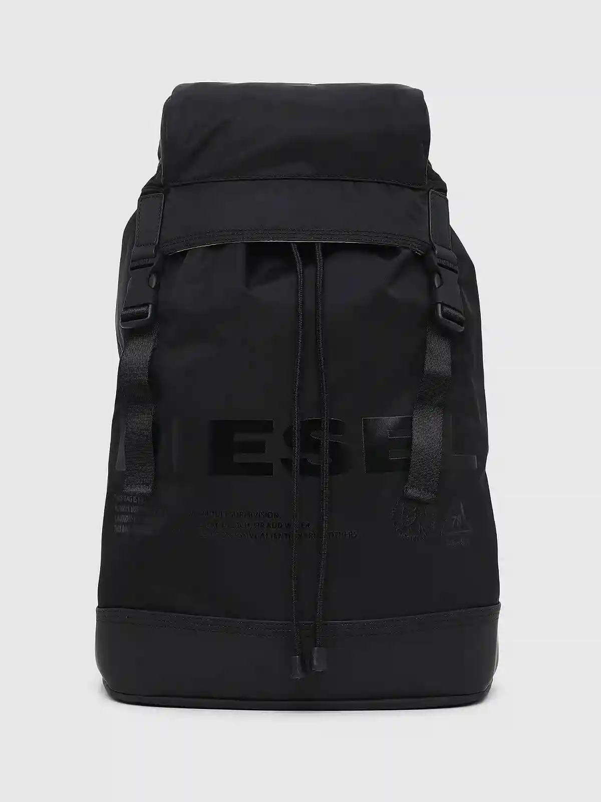 Black Backpack in monochrome poly