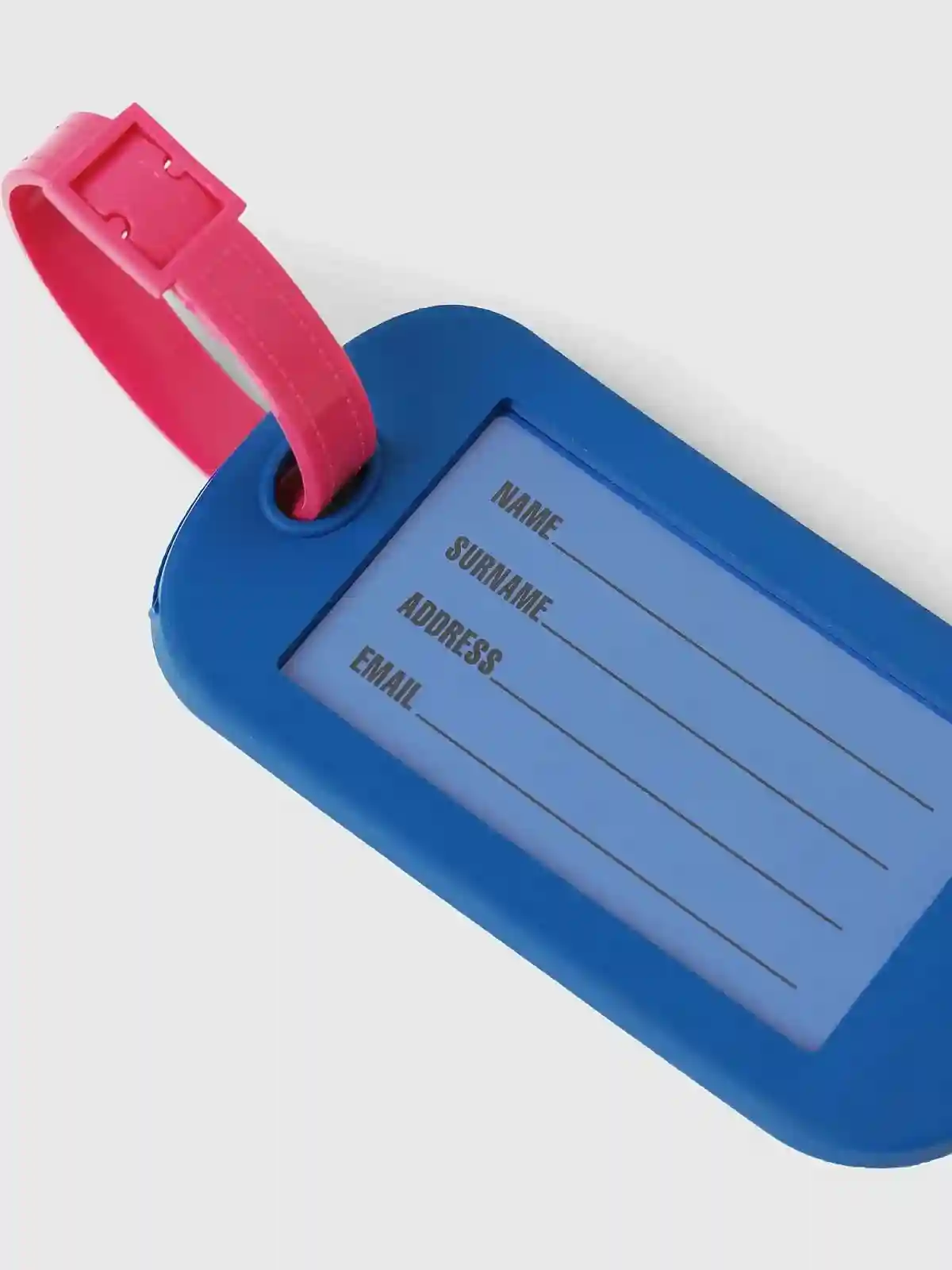 Blue Luggage tag in PVC