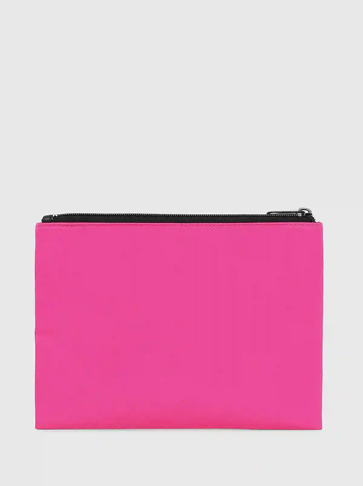 Pink Zipped pouch with tactile patches