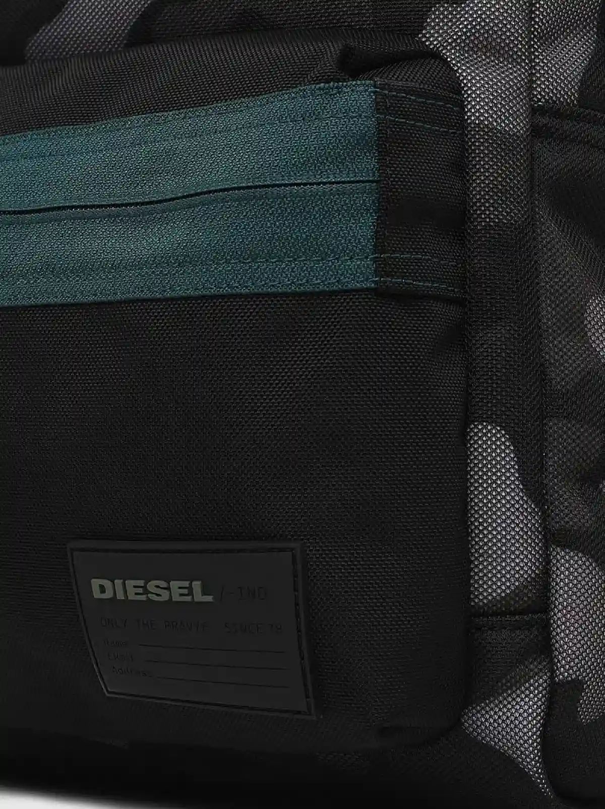 Blue Backpack in camo-print mesh