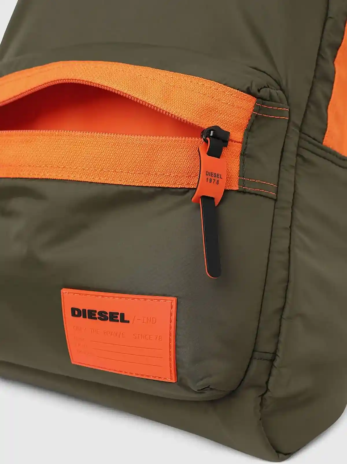 Green Backpack in fabric and polyester