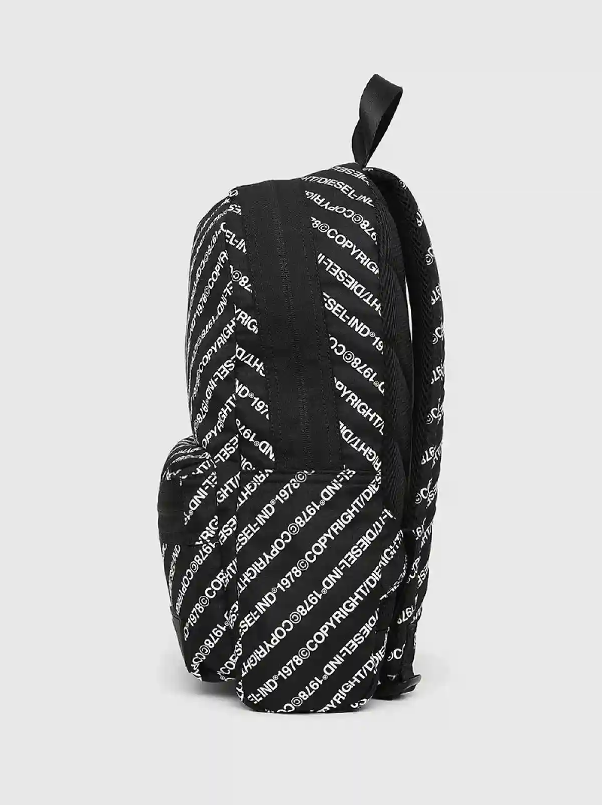 Black Backpack with all-over Copyright logo