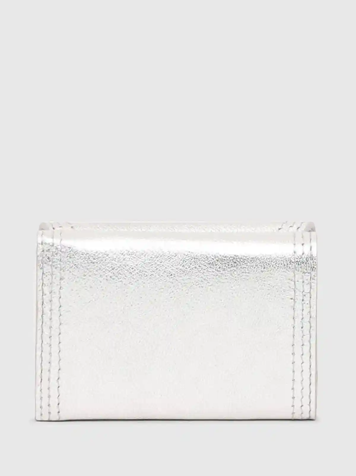 Silver Tri-fold wallet in leather