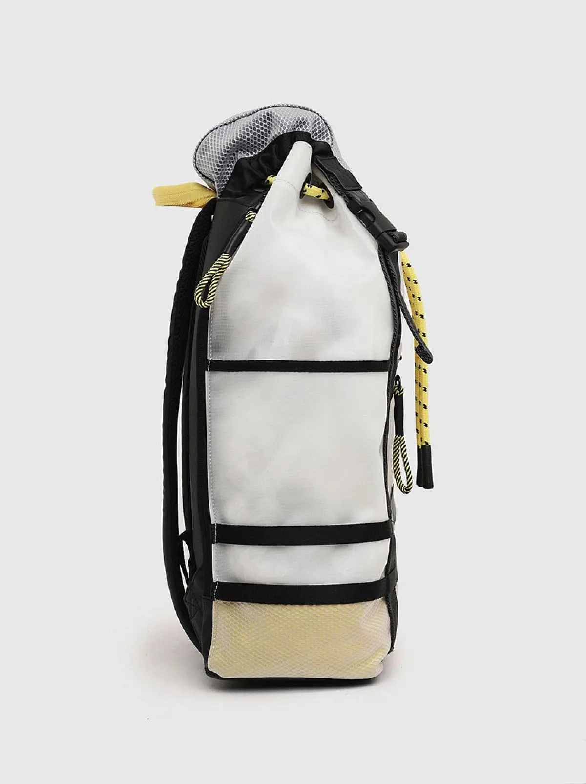 White Backpack with transparent overlays