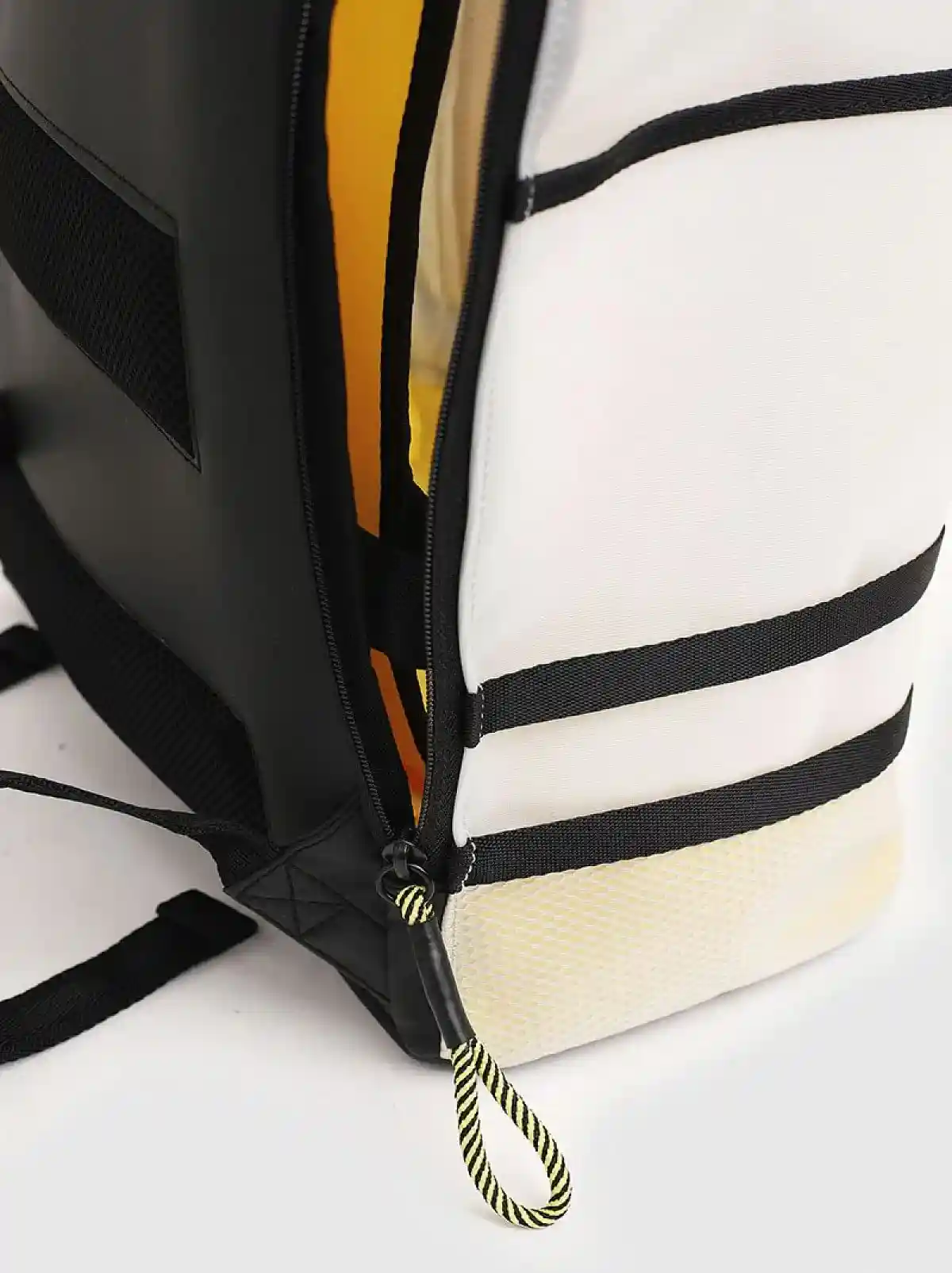 White Backpack with transparent overlays