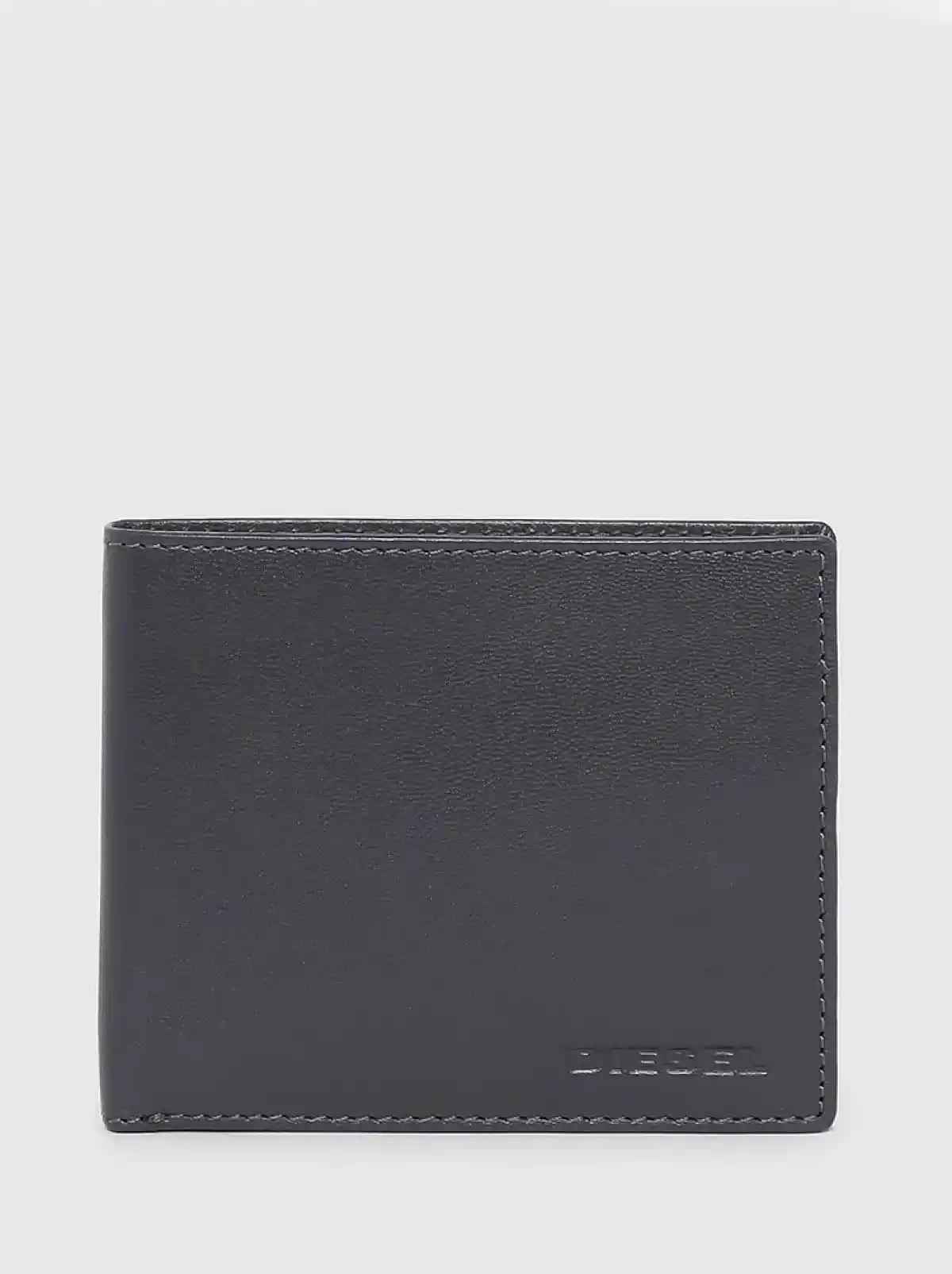 Grey Bi-fold wallet in goat leather