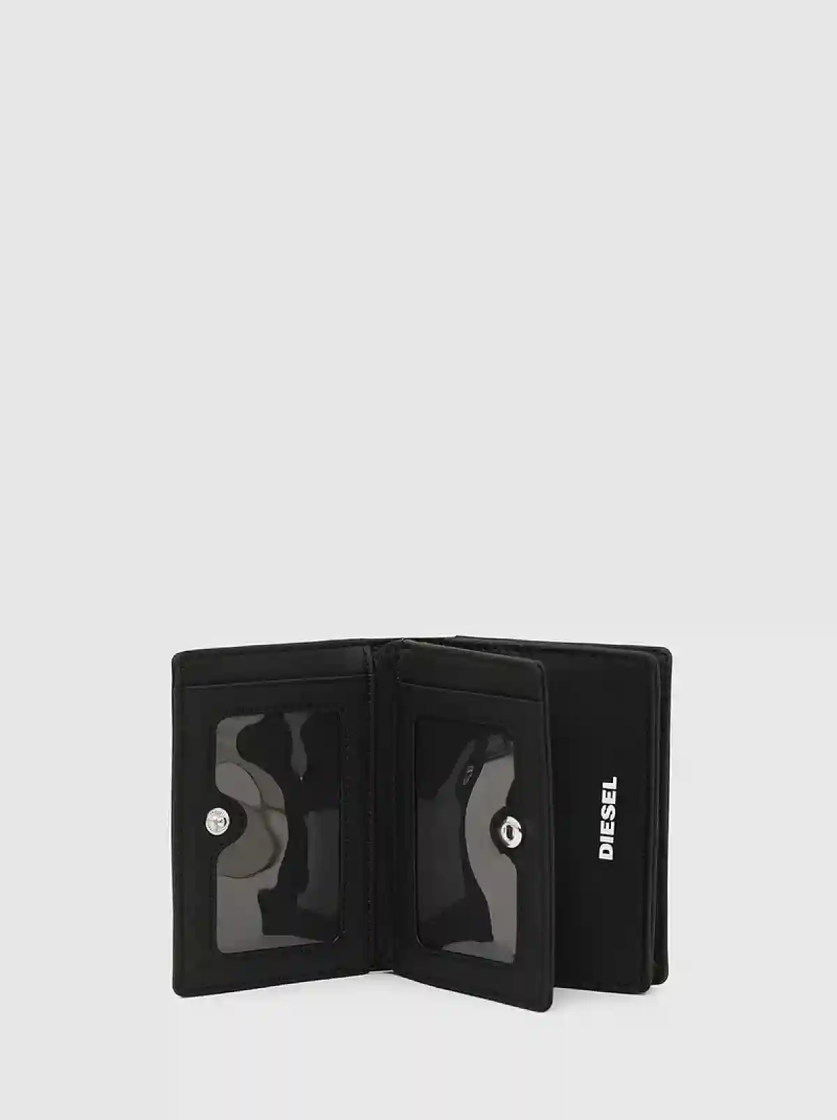 Black Bi-fold card case with Copyright logo