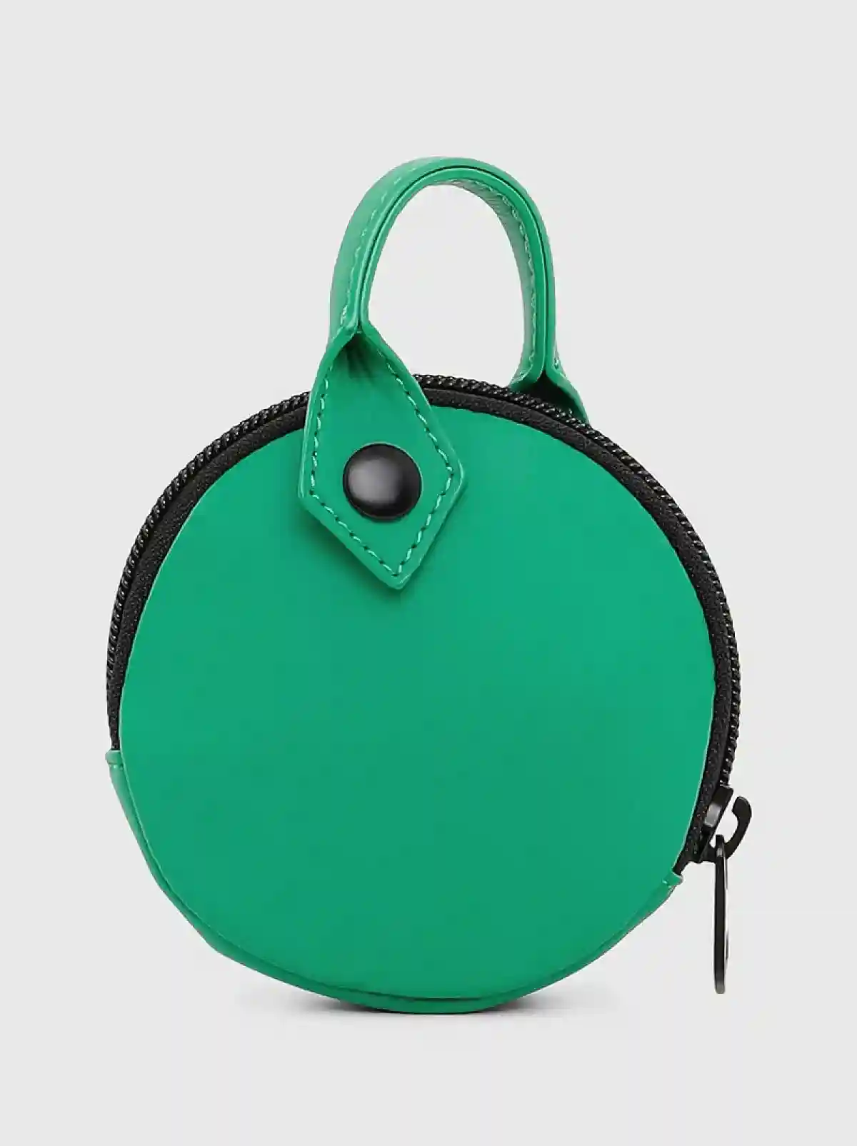 Green Foldable shopping bag with round pouch