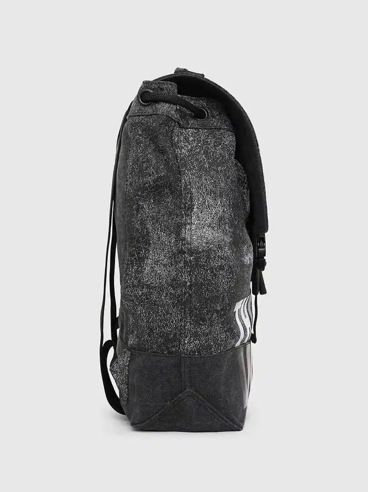 Grey Buckled backpack in marble canvas