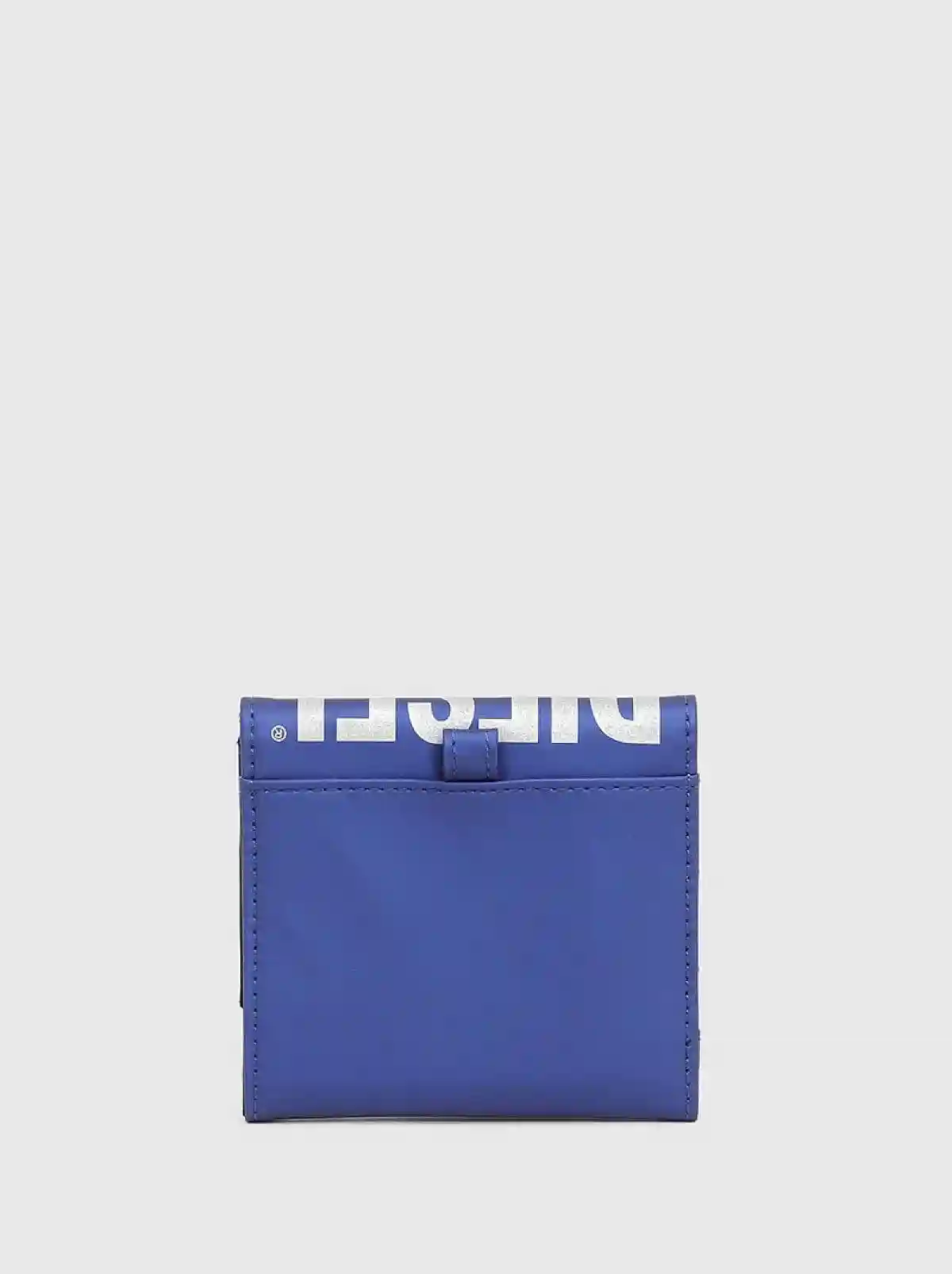Blue Micro wallet with logo print