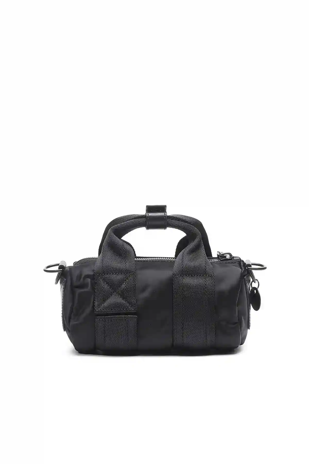 Black Cylindrical cross-body in nylon