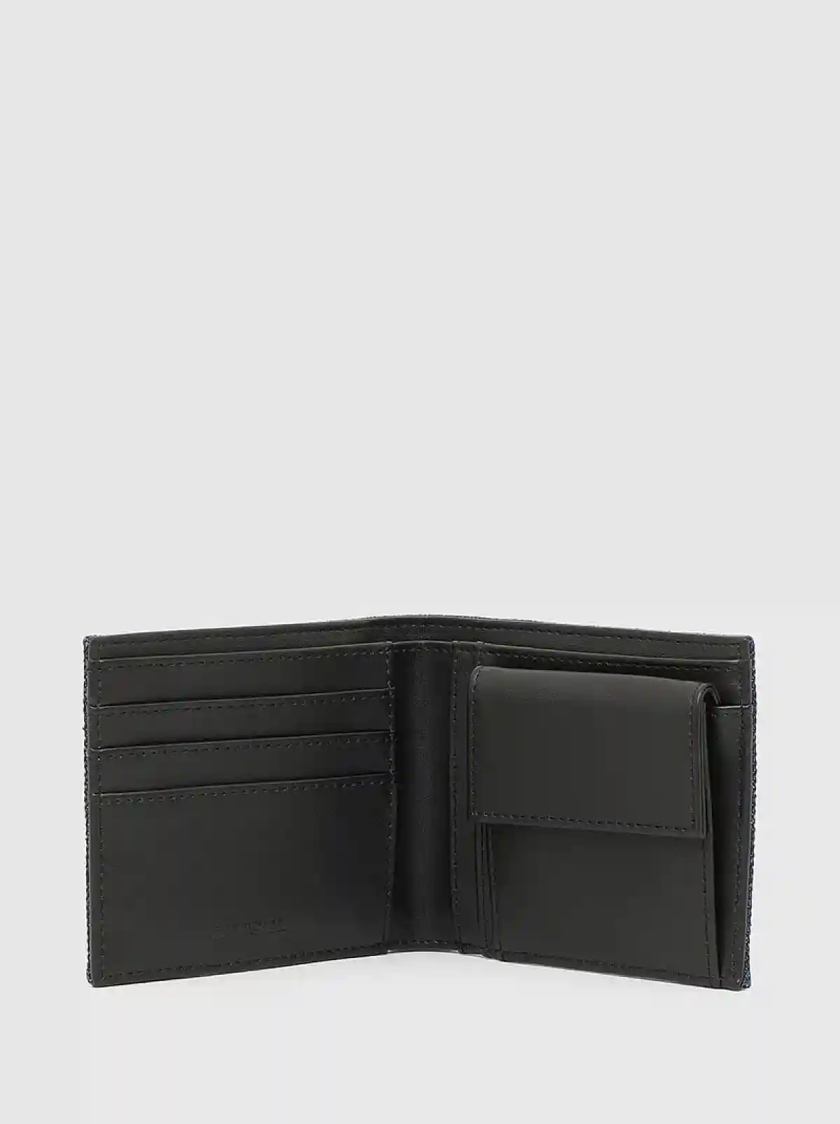Blue Bi-fold wallet with Superior logo print