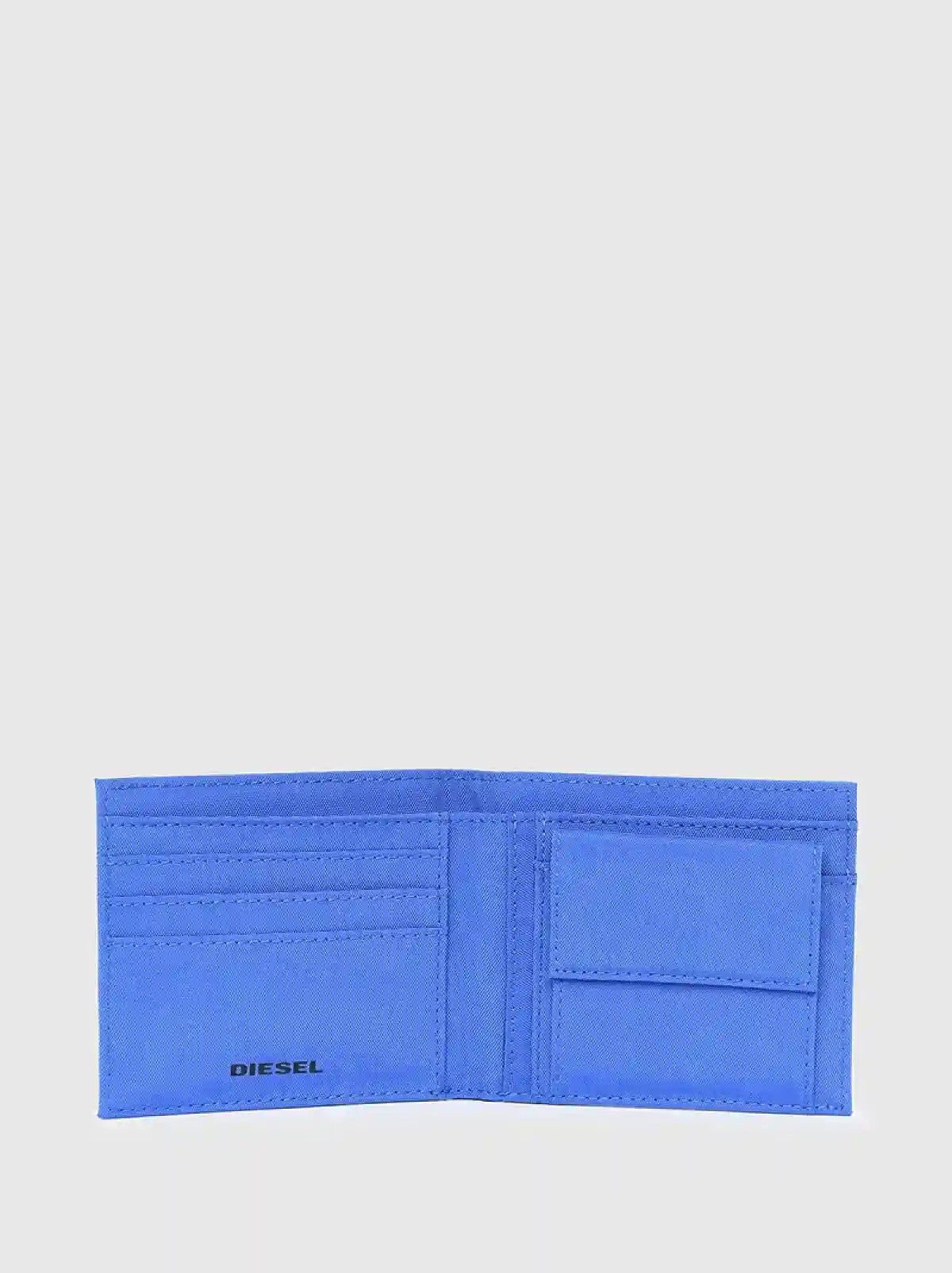 Blue Bi-fold wallet in washed nylon