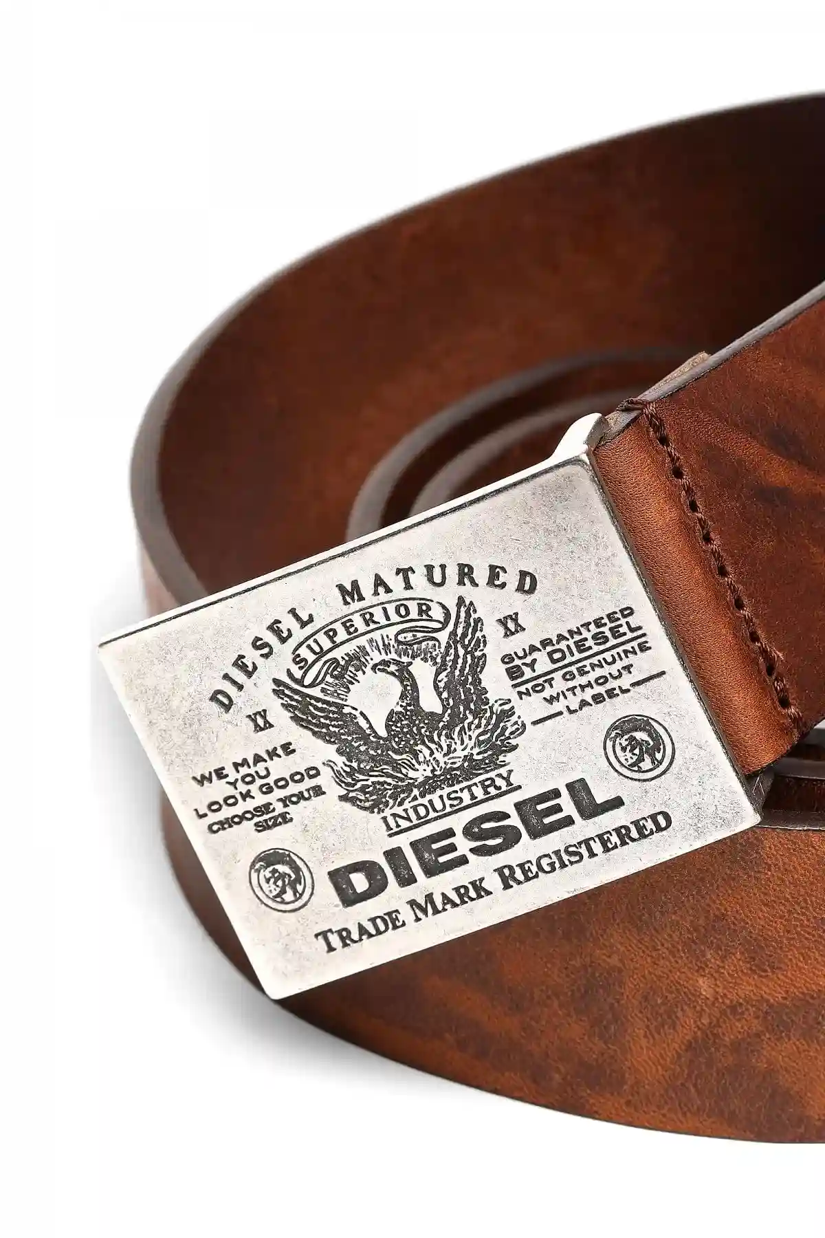 Brown Leather belt with Superior buckle