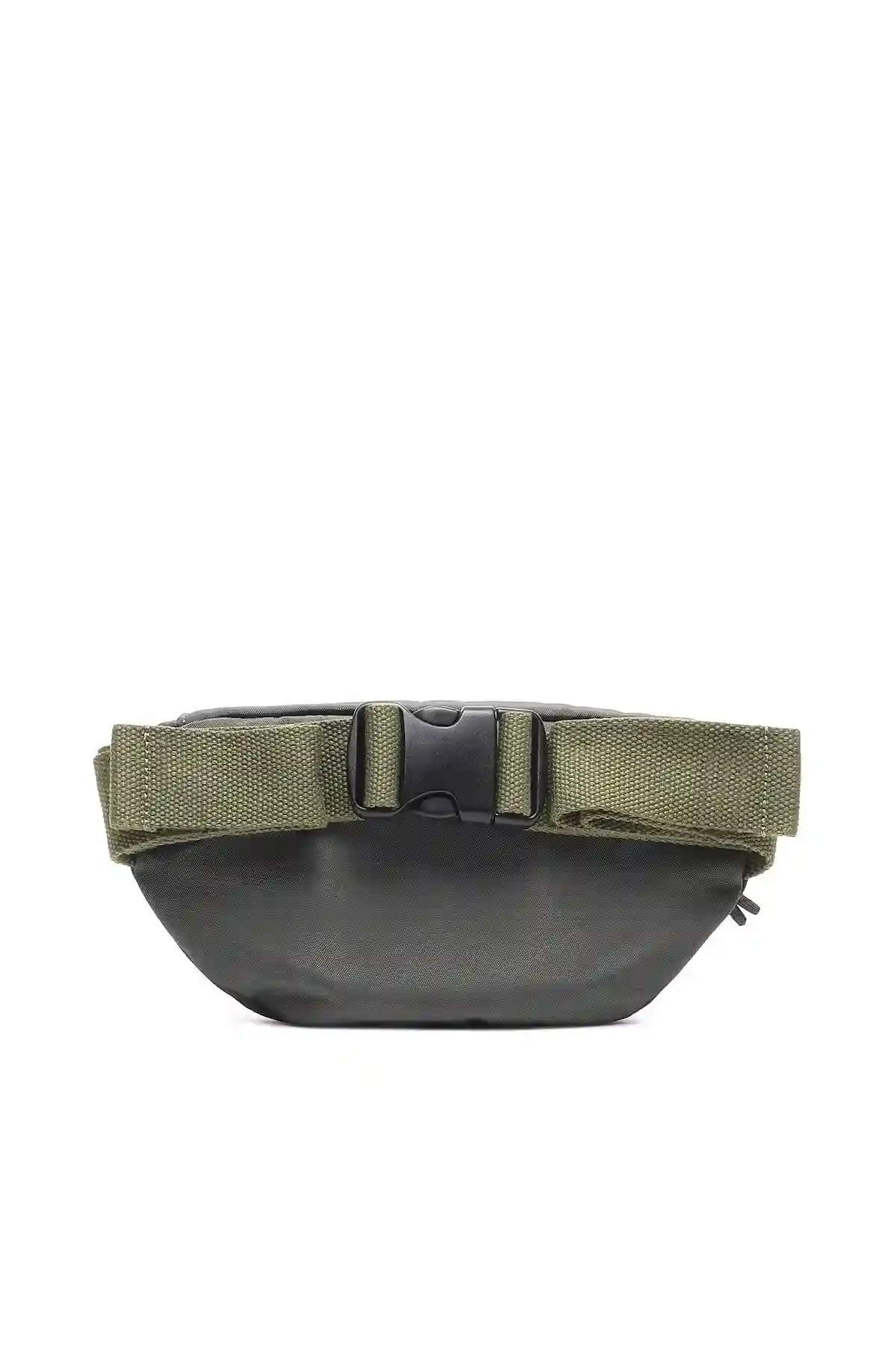 Grey Belt bag in washed-effect nylon