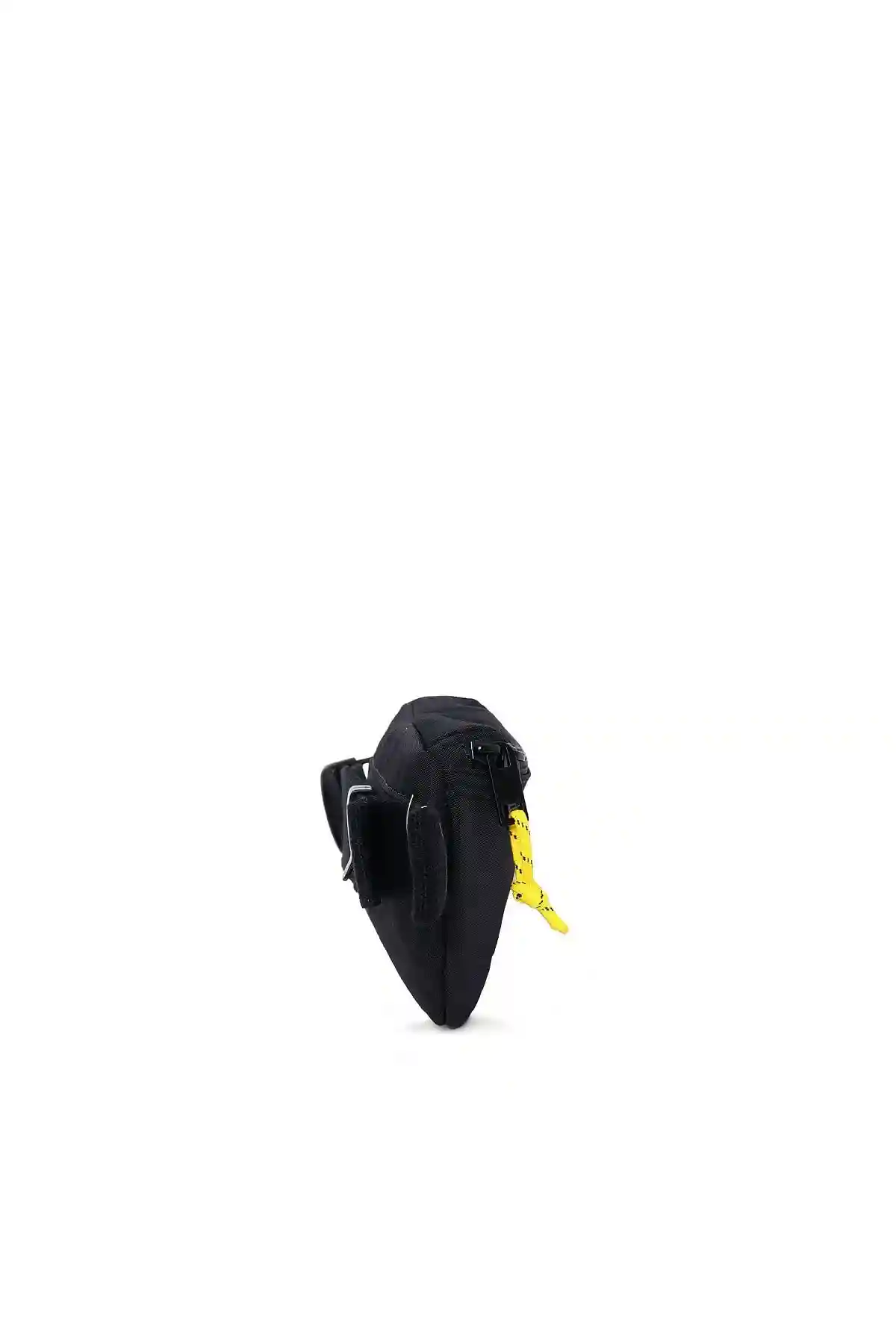 Black Belt bag in washed-effect nylon