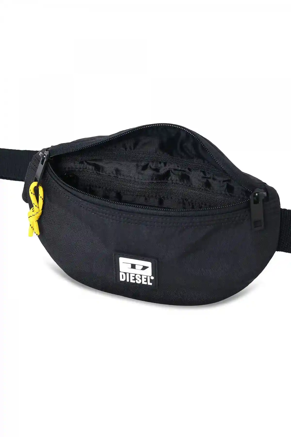 Black Belt bag in washed-effect nylon