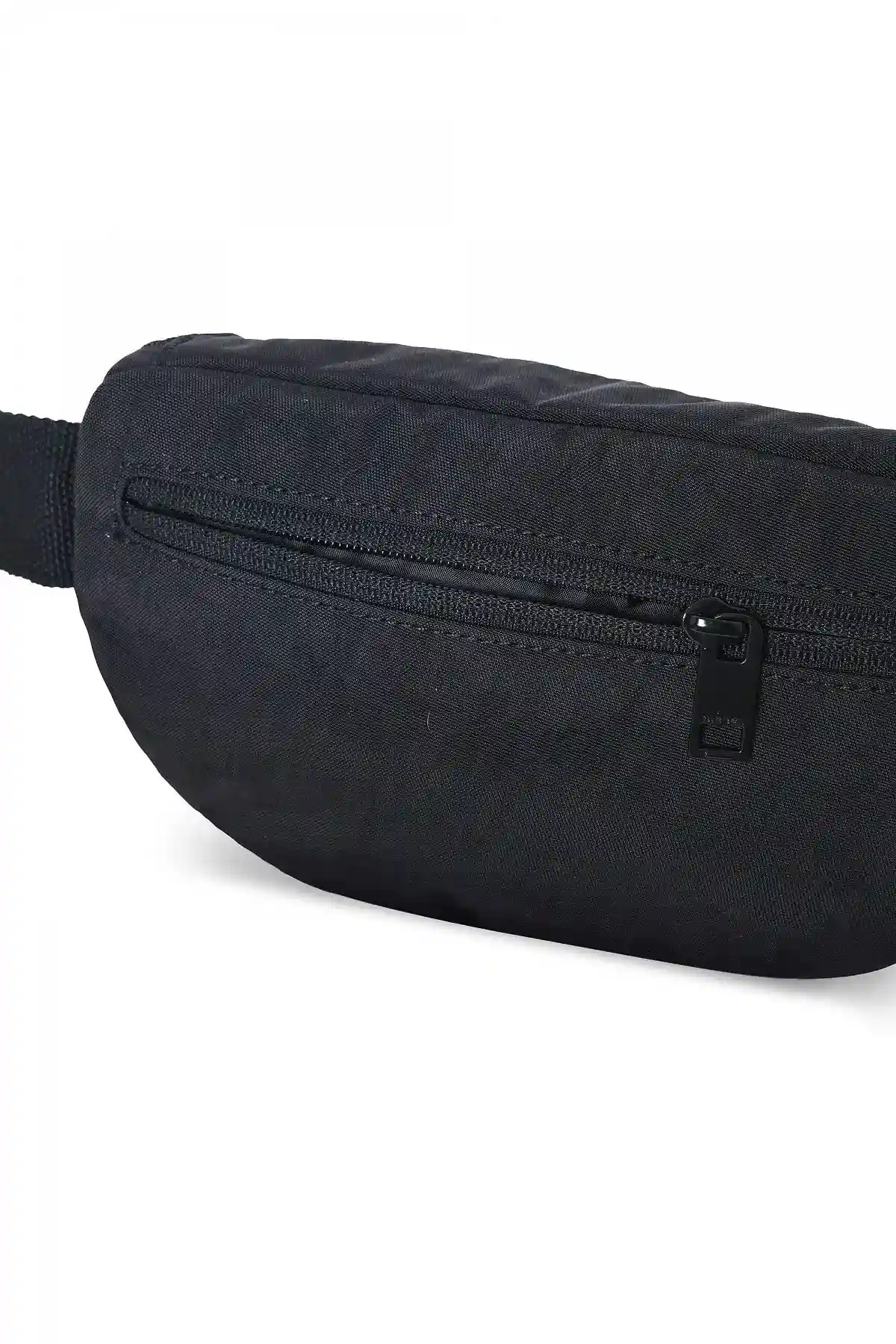Black Belt bag in washed-effect nylon