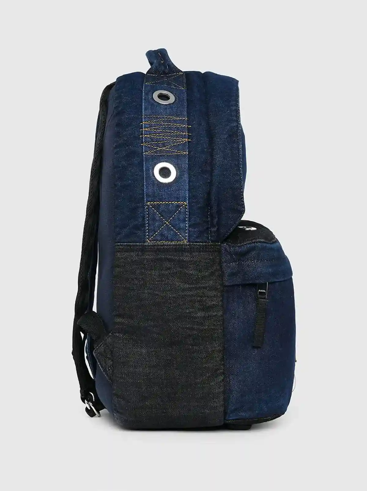 Blue Backpack in patchwork denim