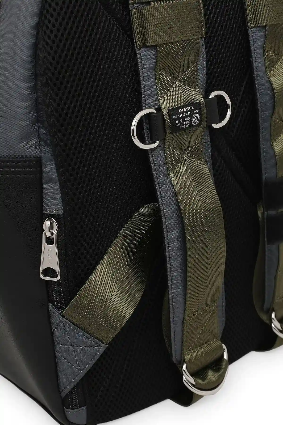Blue Backpack with military details