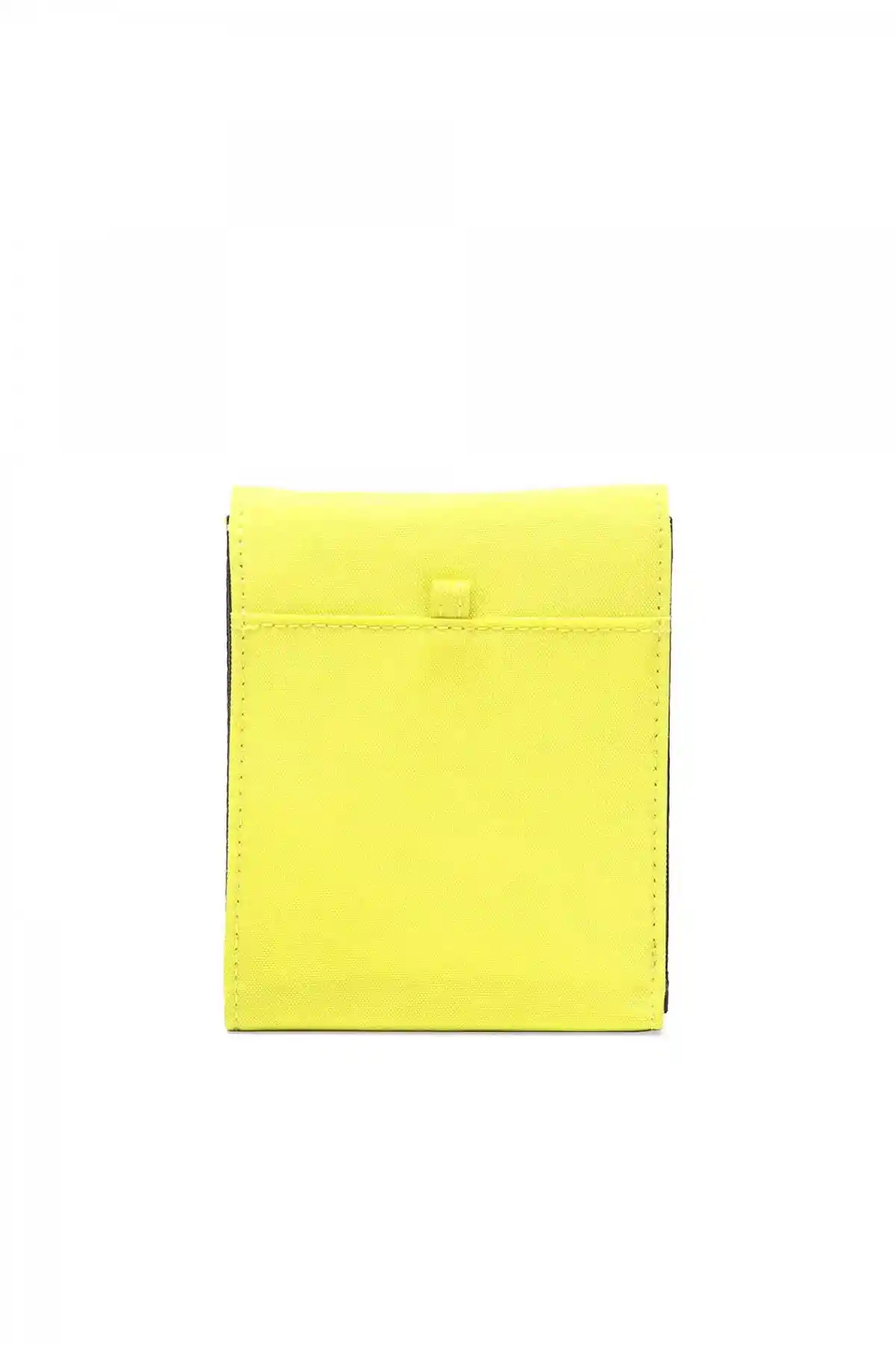 Yellow Velcro wallet with lanyard and D patch