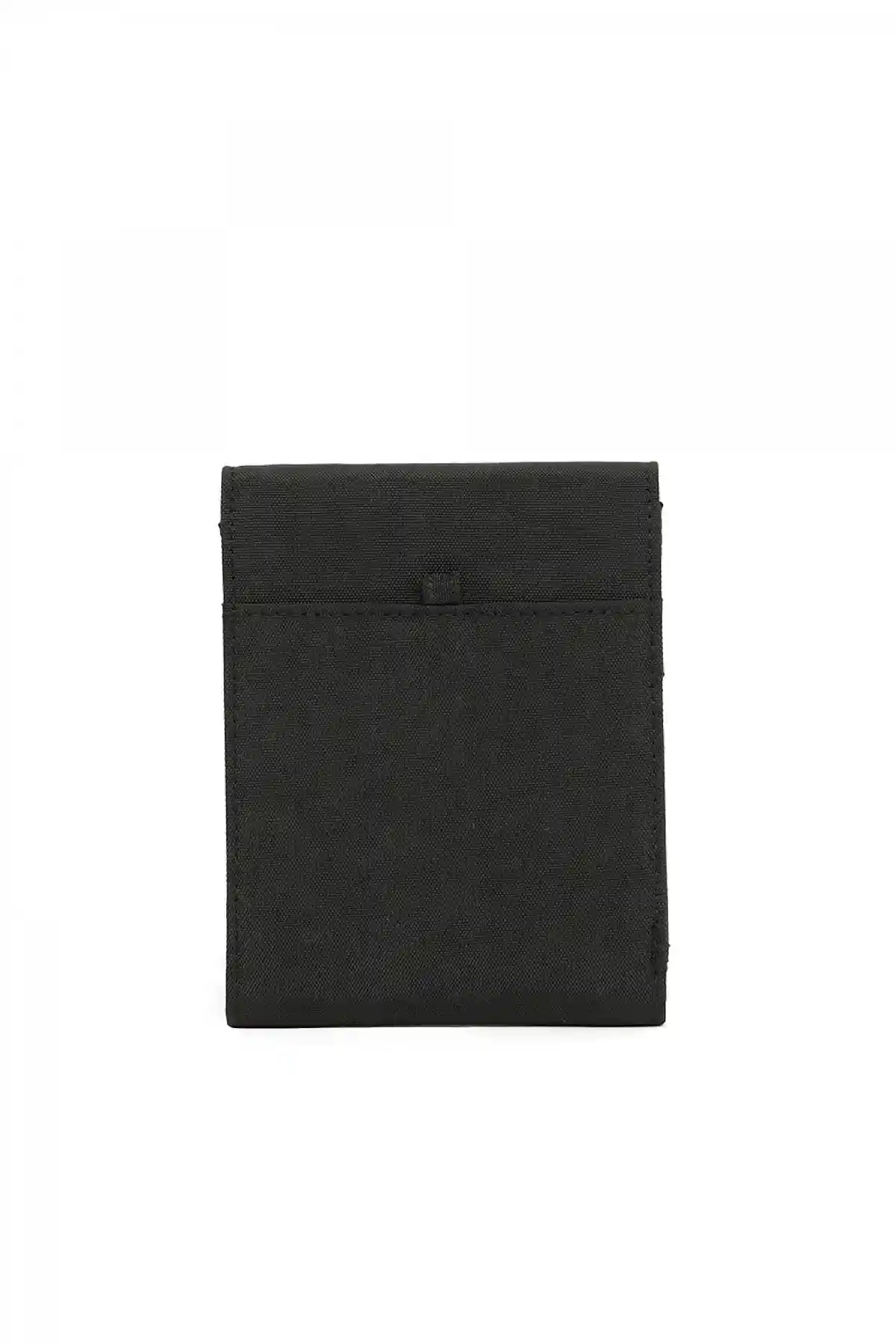 Black Velcro wallet with lanyard and D patch