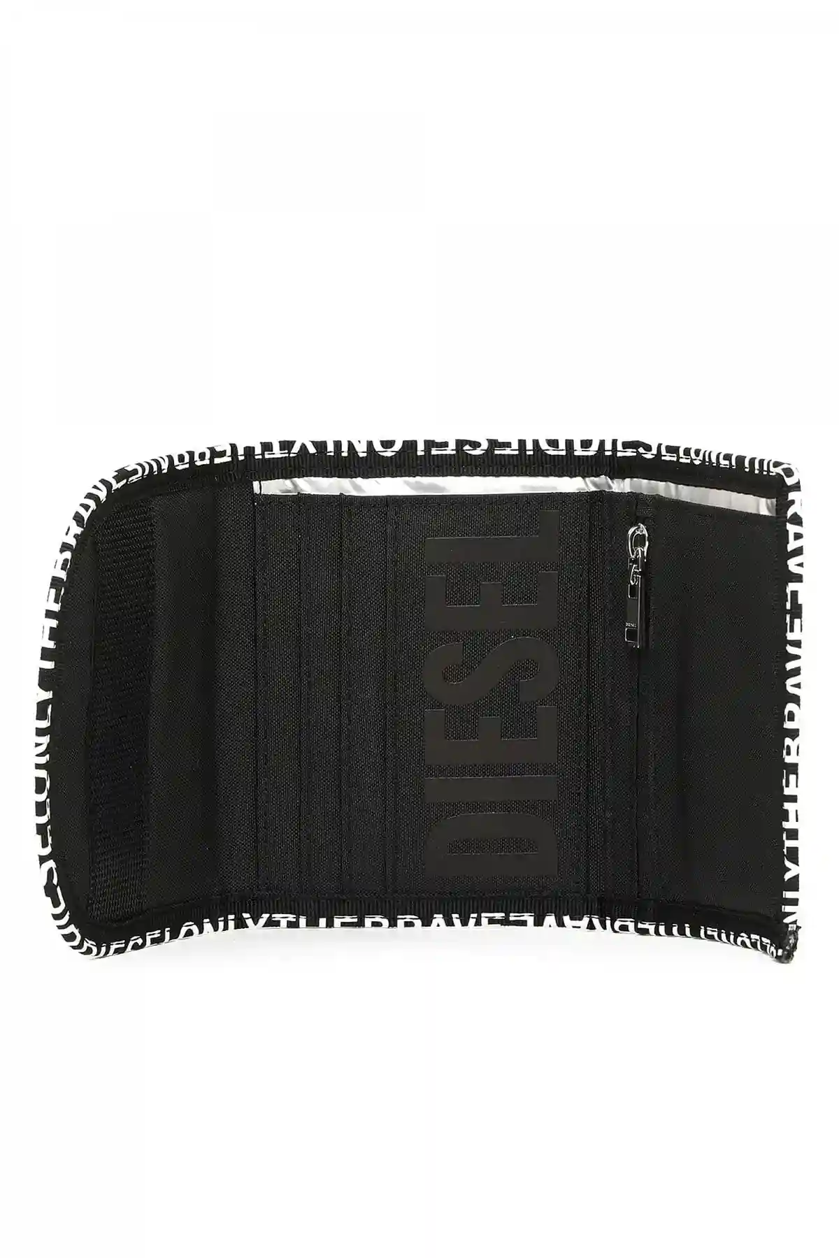 Green Micro wallet with lanyard and logo trims