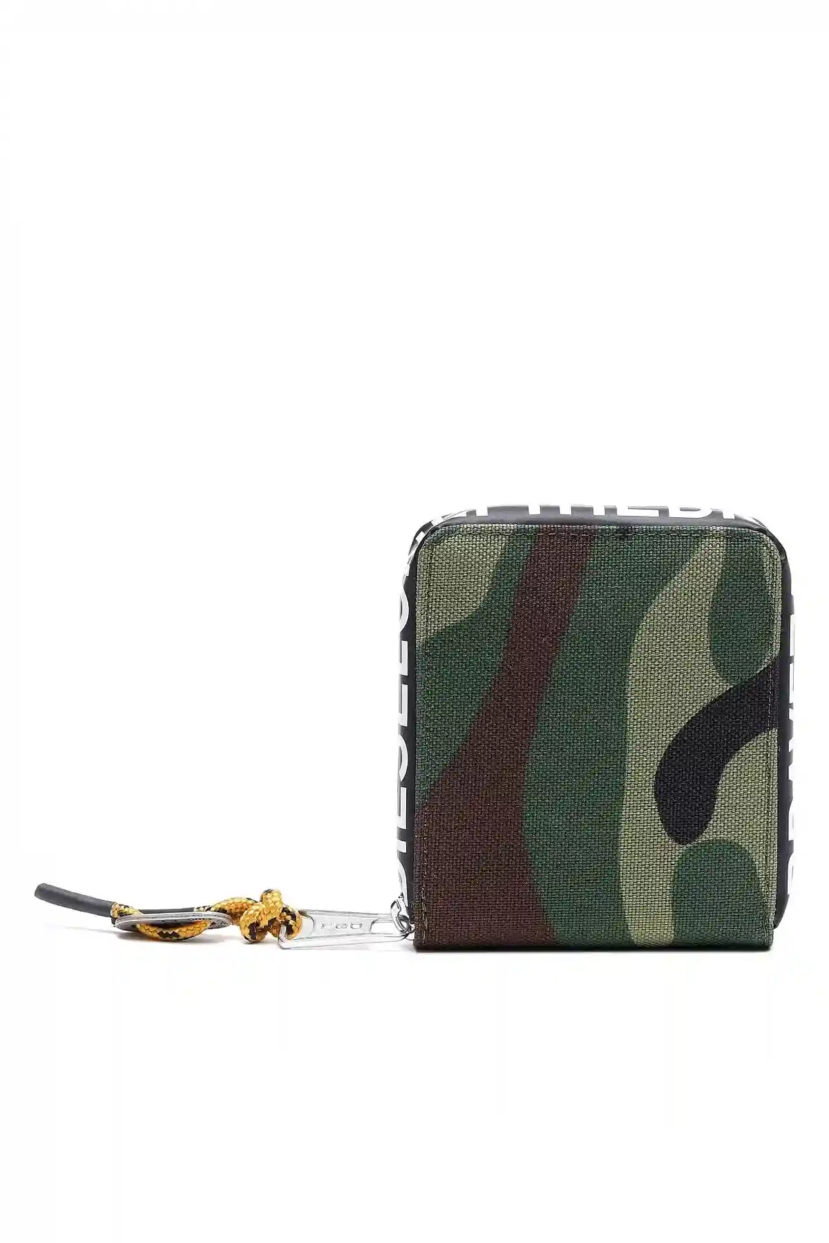 Multicolor Zip-around wallet in camouflage fabric