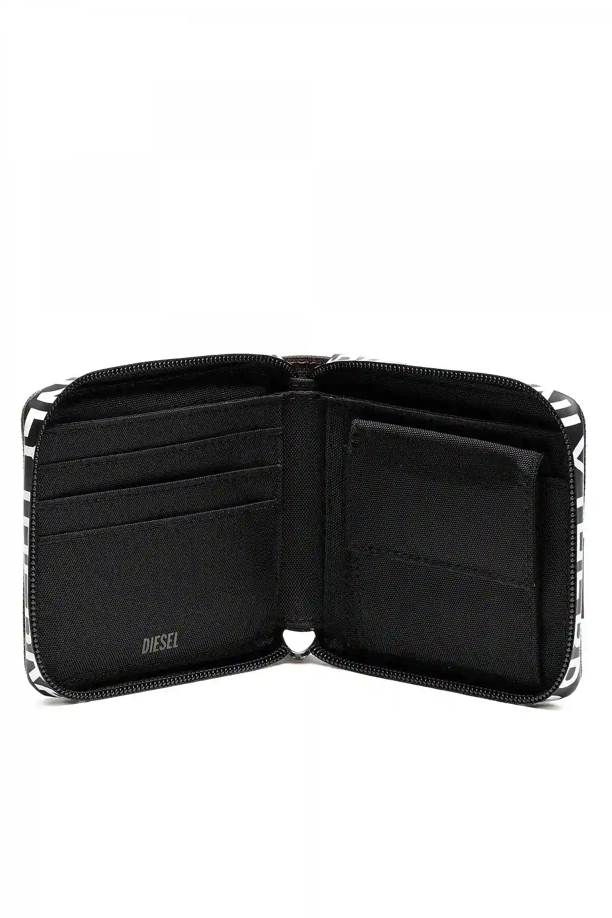 Multicolor Zip-around wallet in camouflage fabric