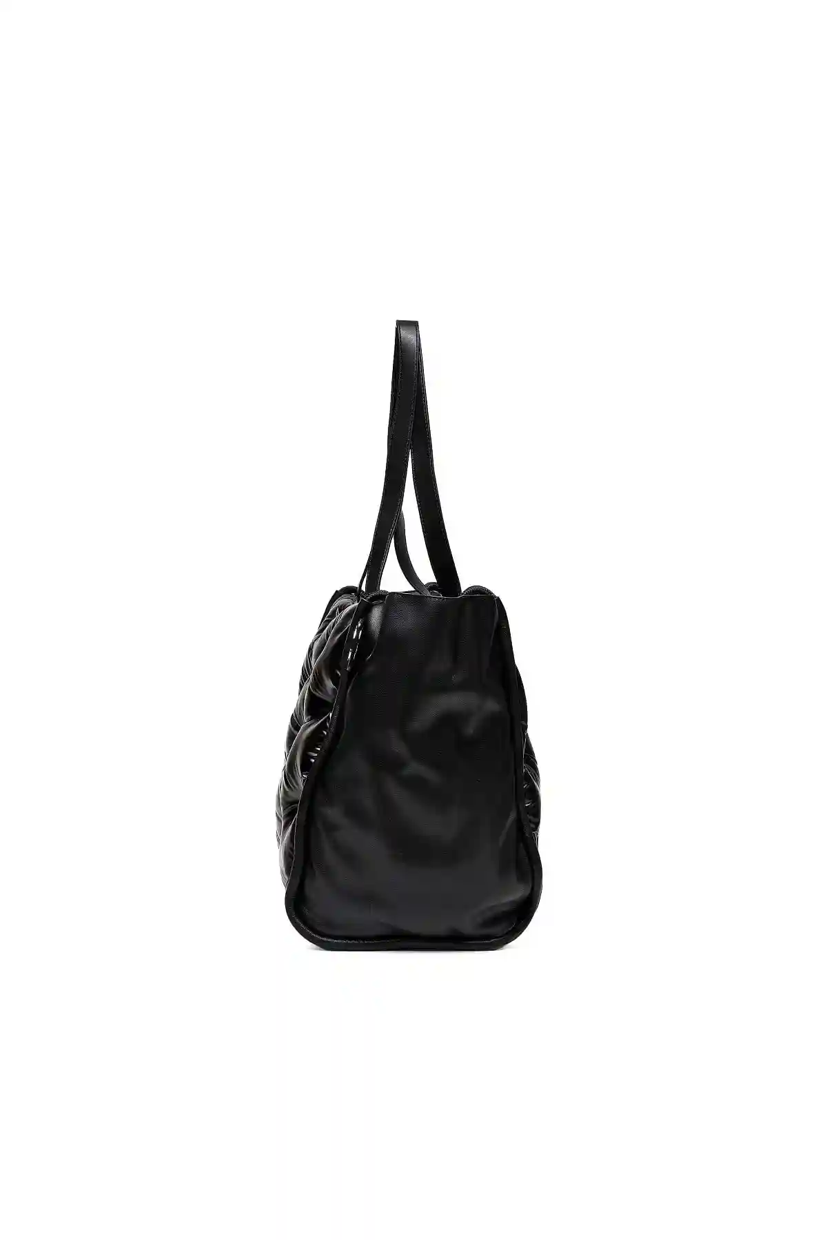 Black Large logo-quilted shopper