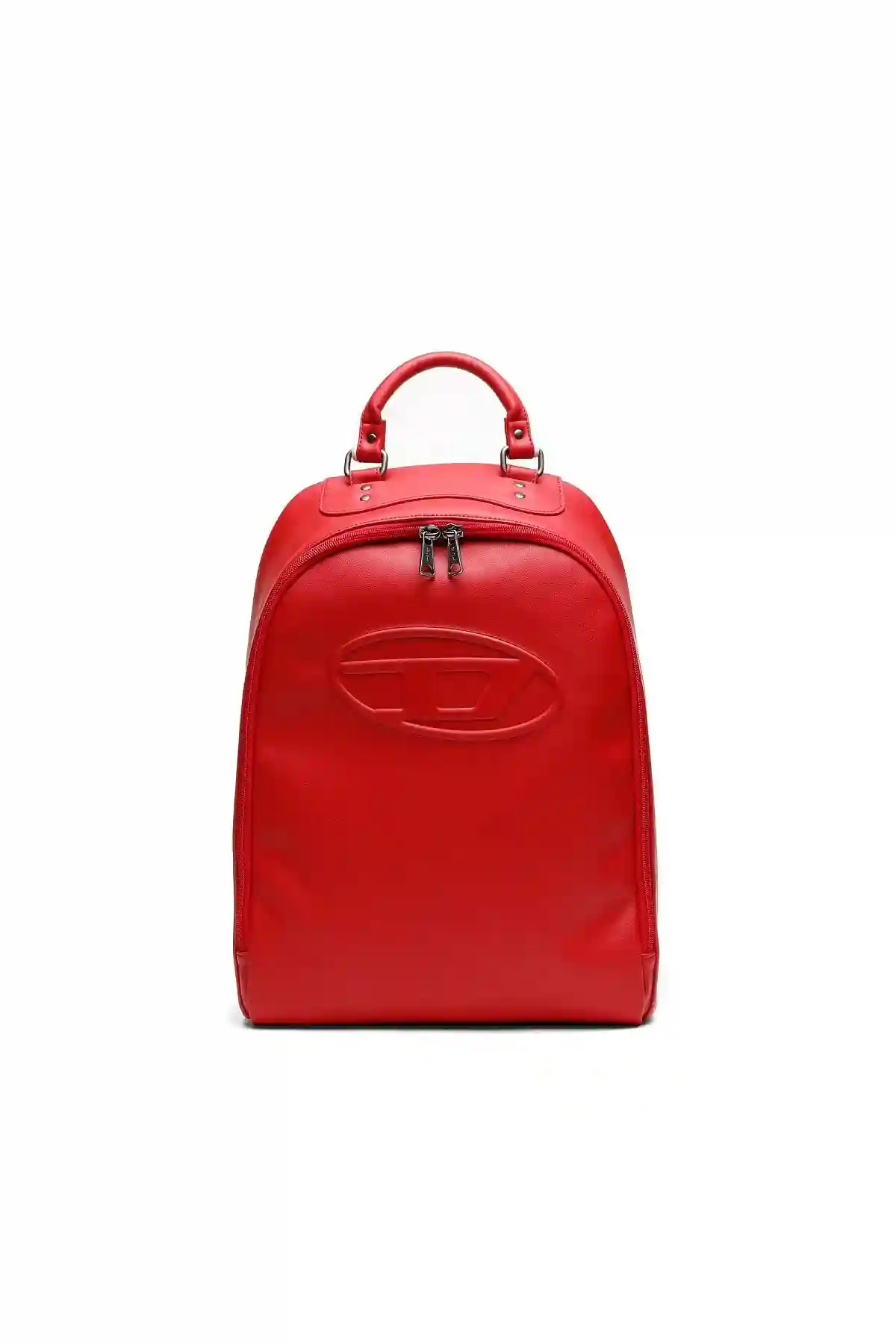 Red Backpack with embossed logo
