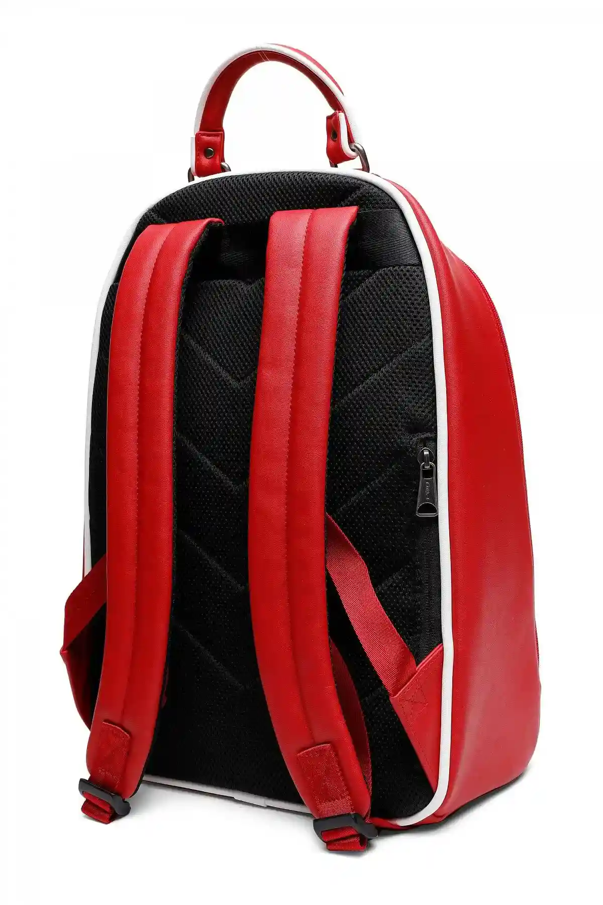 Red Backpack with embossed logo