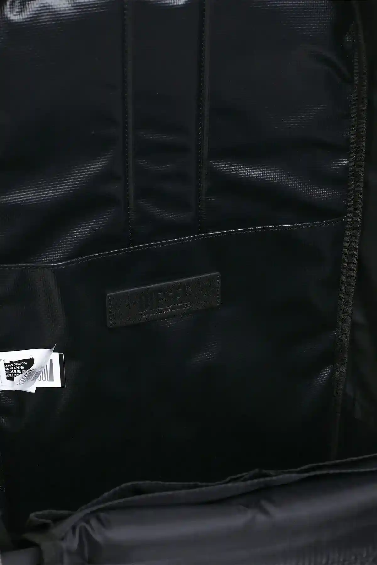 Black Tarpaulin backpack with vintage logo