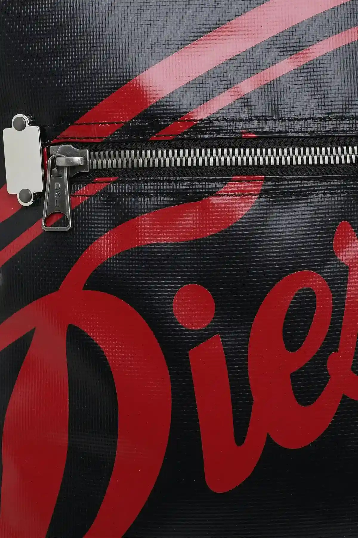 Black Tarpaulin backpack with vintage logo