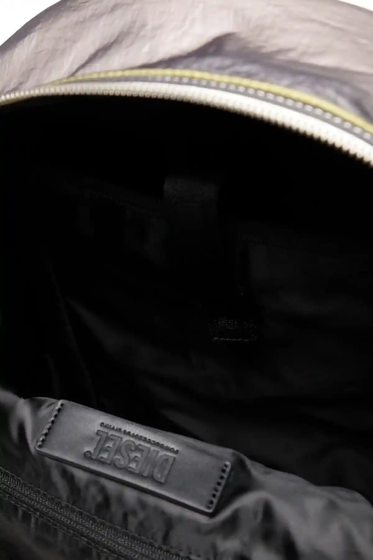 Brown Backpack in laminated fabric