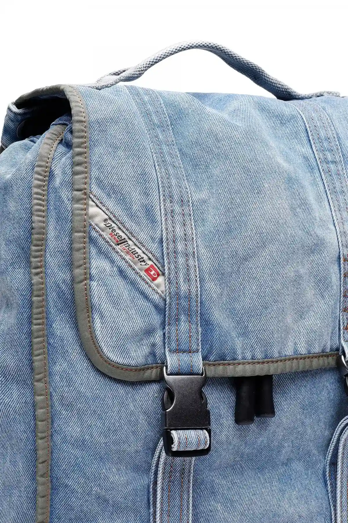 Blue Backpack in marbled denim