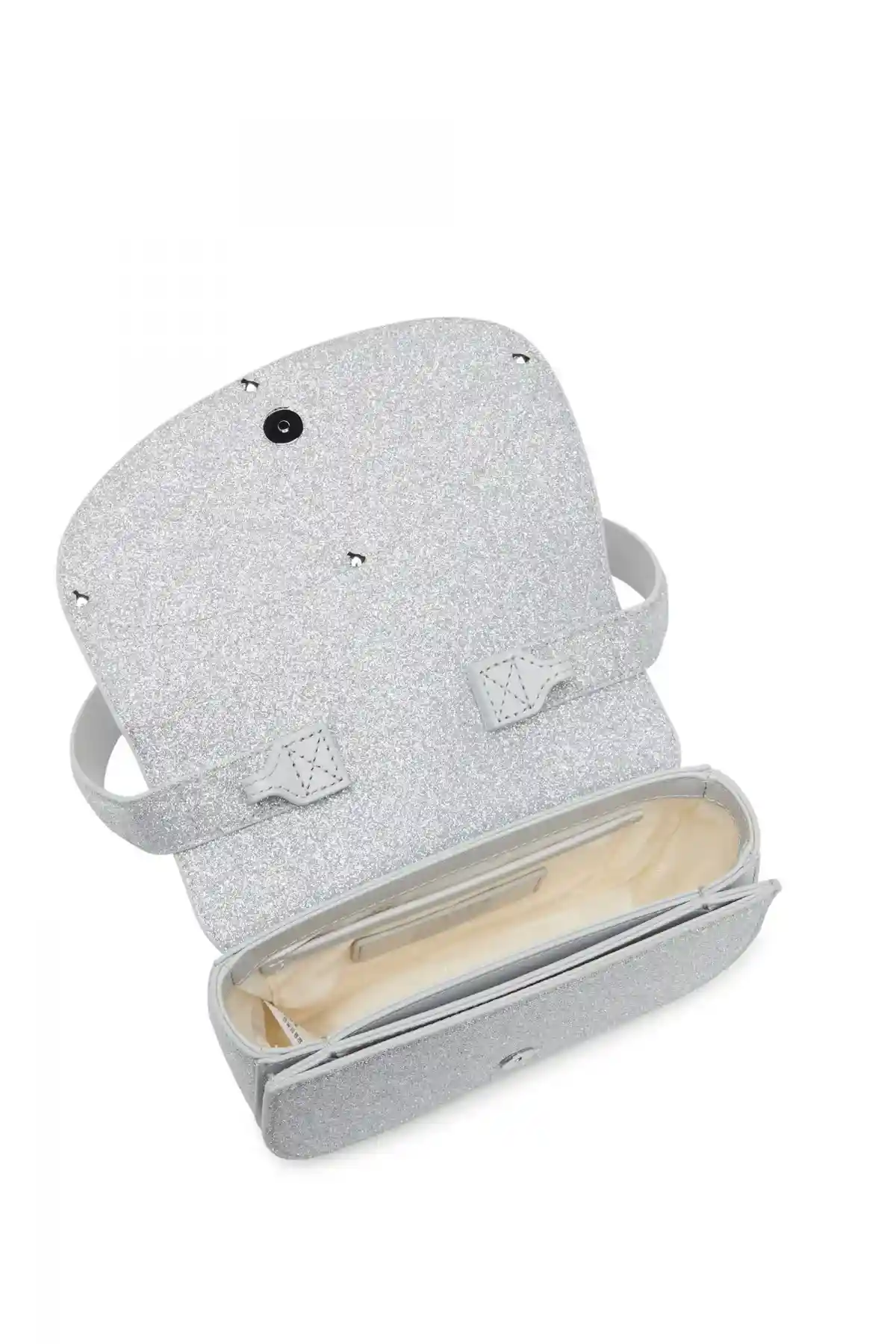 Silver 1DR-Iconic shoulder bag in glitter fabric